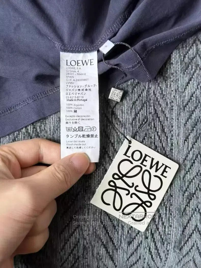 Loewe Loewe Dark Blue Embroidered Logo Short Sleeve Size S / US 4 / IT 40 - 4 Thumbnail