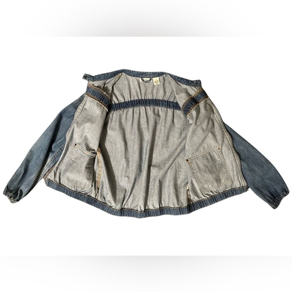 DKNY DKNY JEANS Blue Jean Bomber Jacket Women’s Size Medium. Size M / US 6-8 / IT 42-44 - 10 Thumbnail