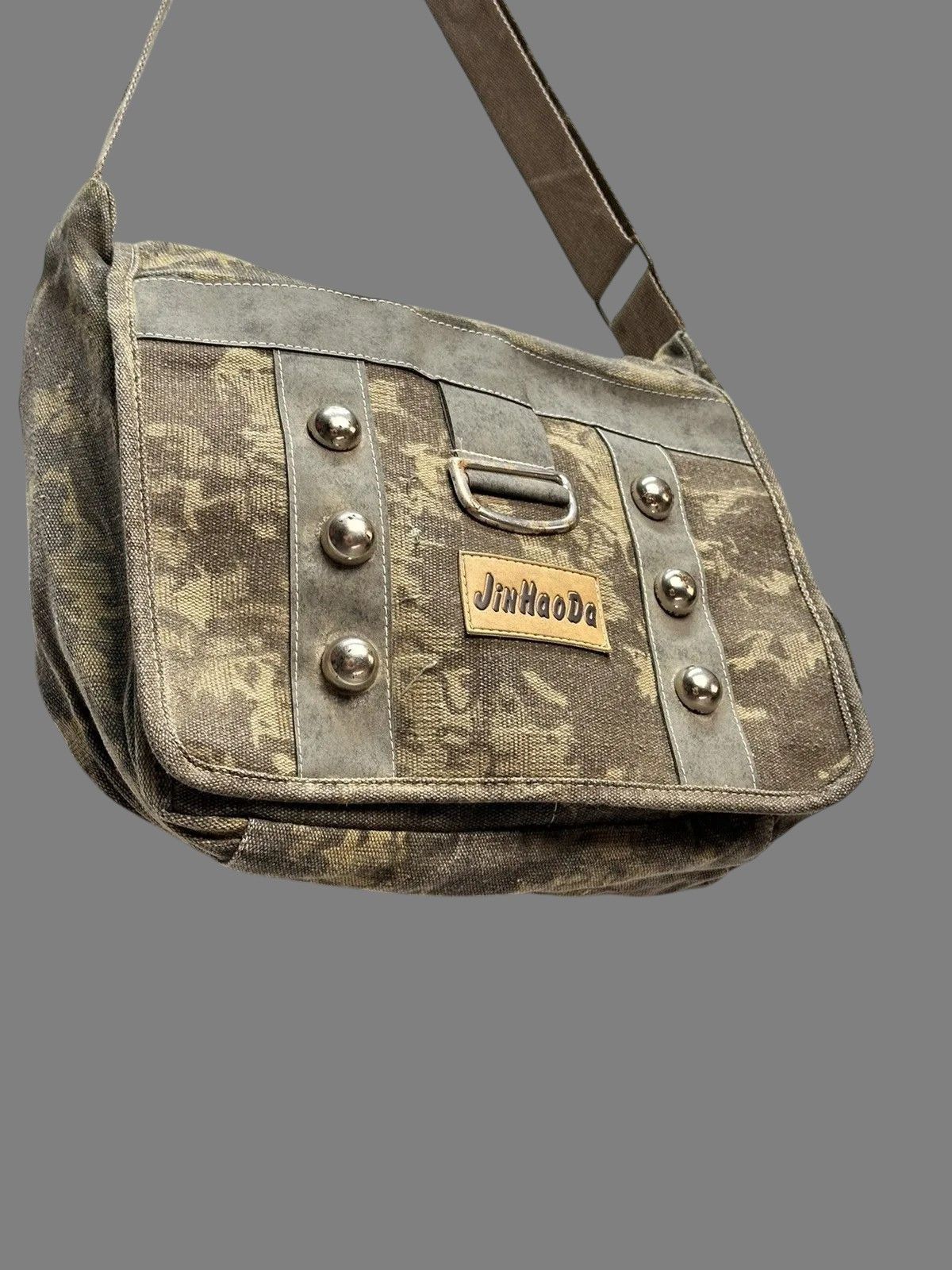 GOA Vintage Green Camo JinHaoDa Messenger Shoulder Bag Size ONE SIZE - 6 Thumbnail