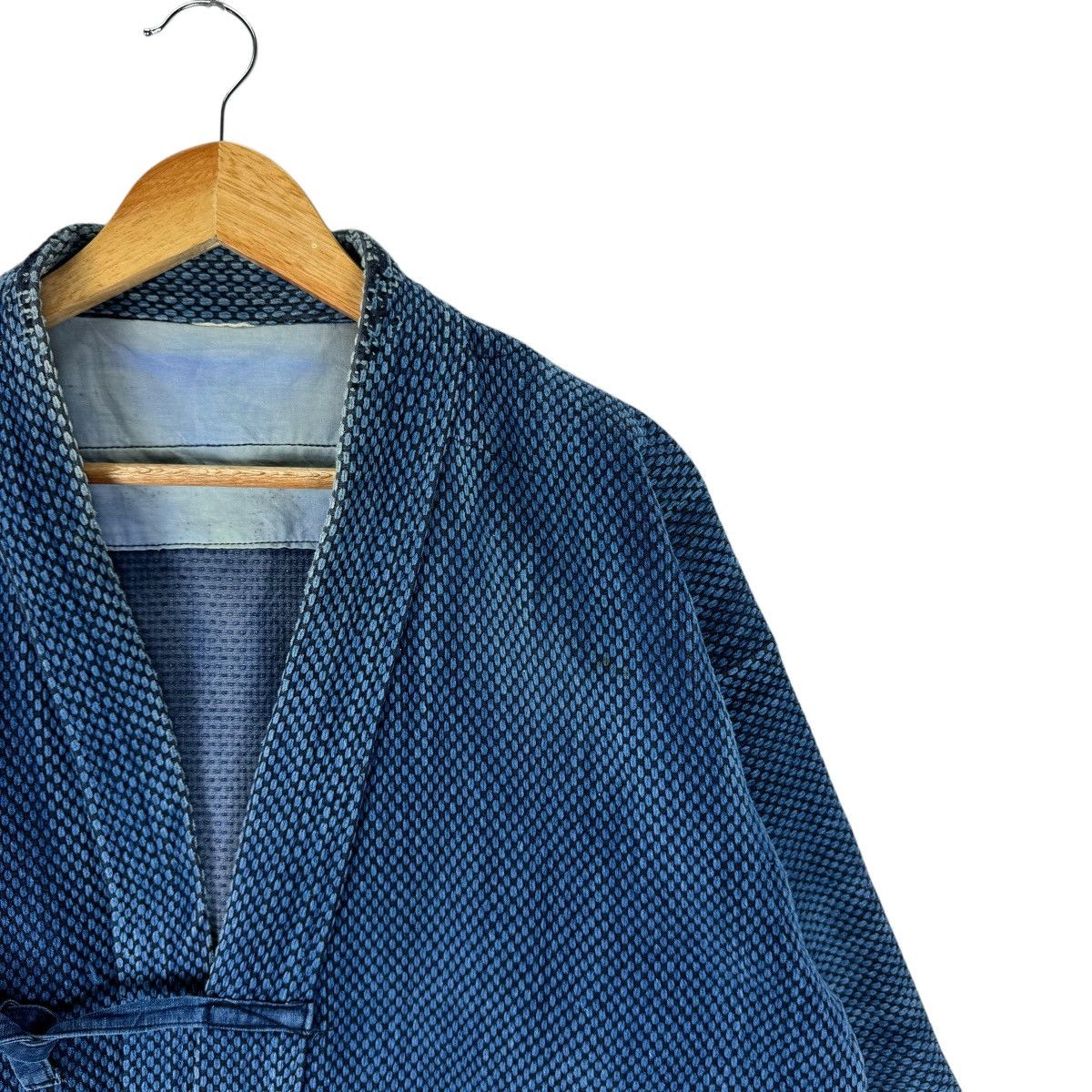 Indigo 🌟INDIGO NORAGI SASHIKO KENDO ERA BORO KIMONO Size US L / EU 52-54 / 3 - 7 Thumbnail
