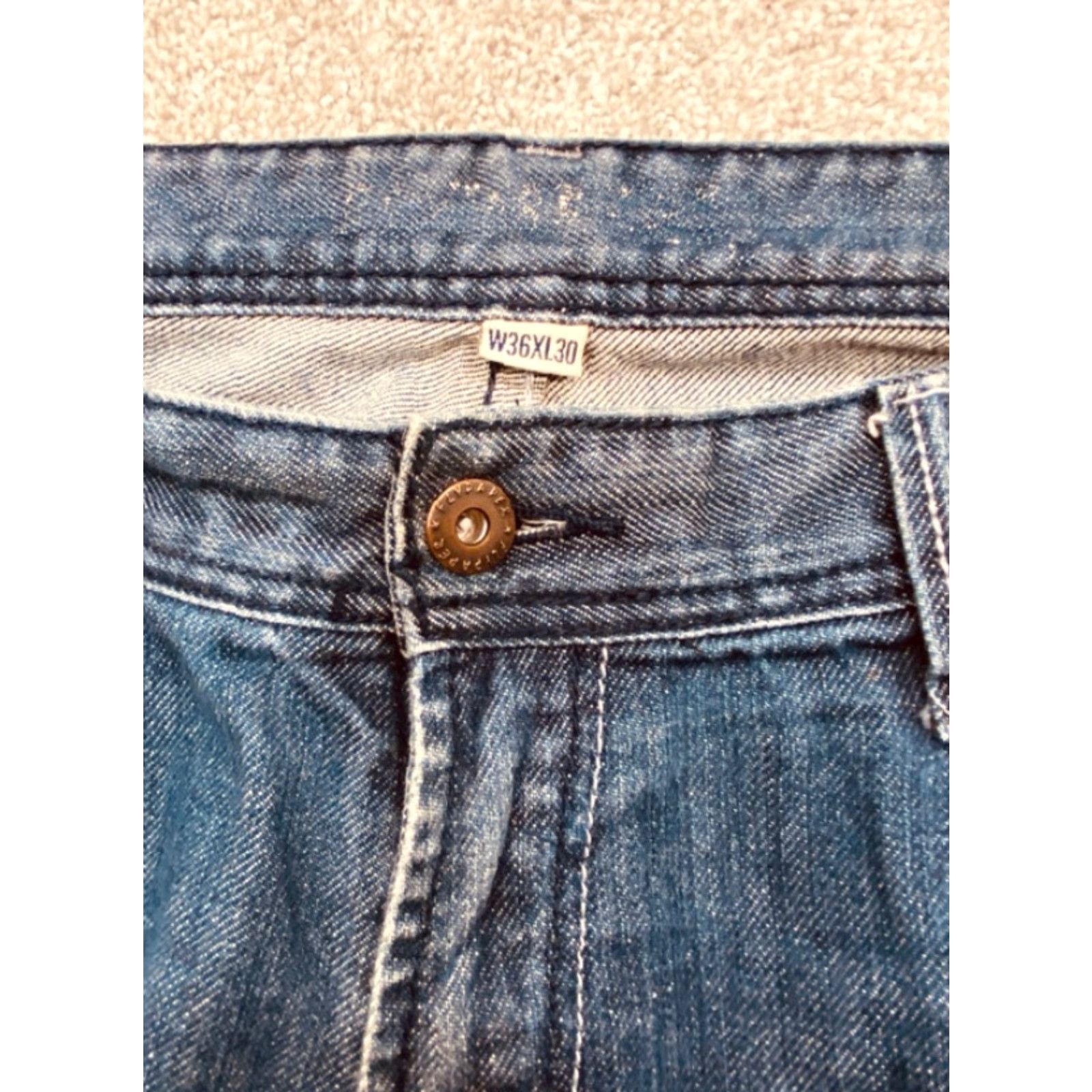 Denime VINTAGE Flypaper Jeans Denim Bootcut 36x30 Men 36 Inseam 100% Cotton Blue Bootscut 4293 Size US 36 / EU 52 - 6 Thumbnail