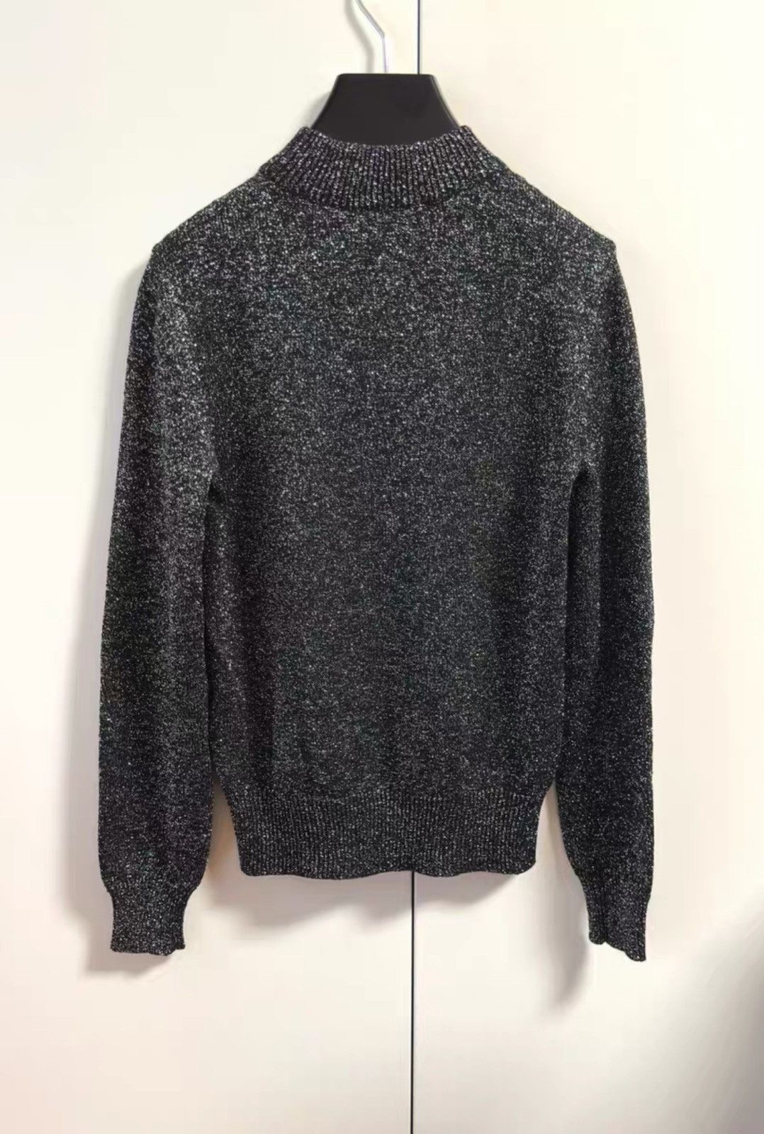 Saint Laurent Paris Saint Laurent Silver Thread Half Metal Fiber Blend Knit Size XS / US 0-2 / IT 36-38 - 2 Thumbnail