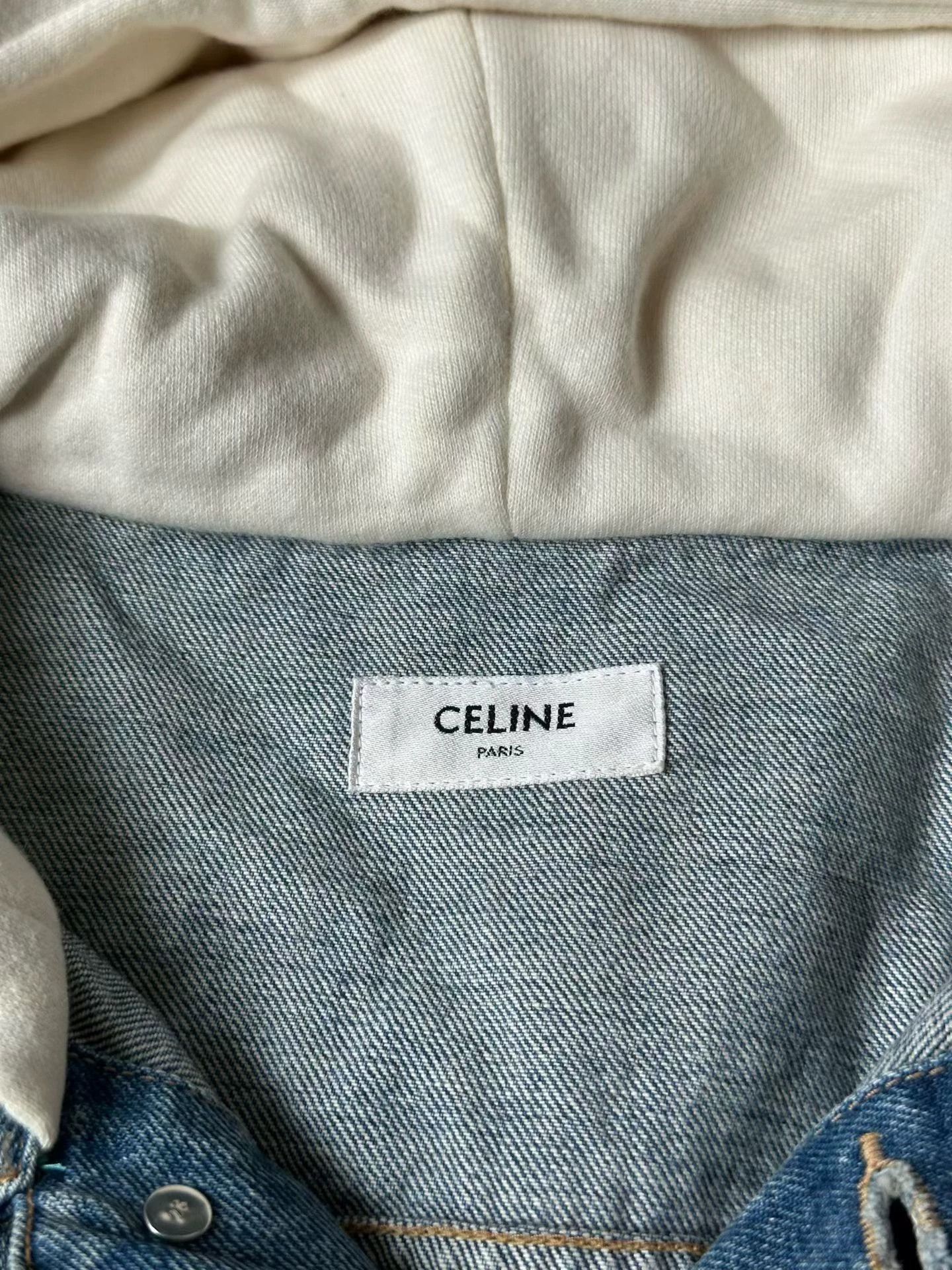 Celine Celine hooded denim jacket Size US L / EU 52-54 / 3 - 3 Thumbnail