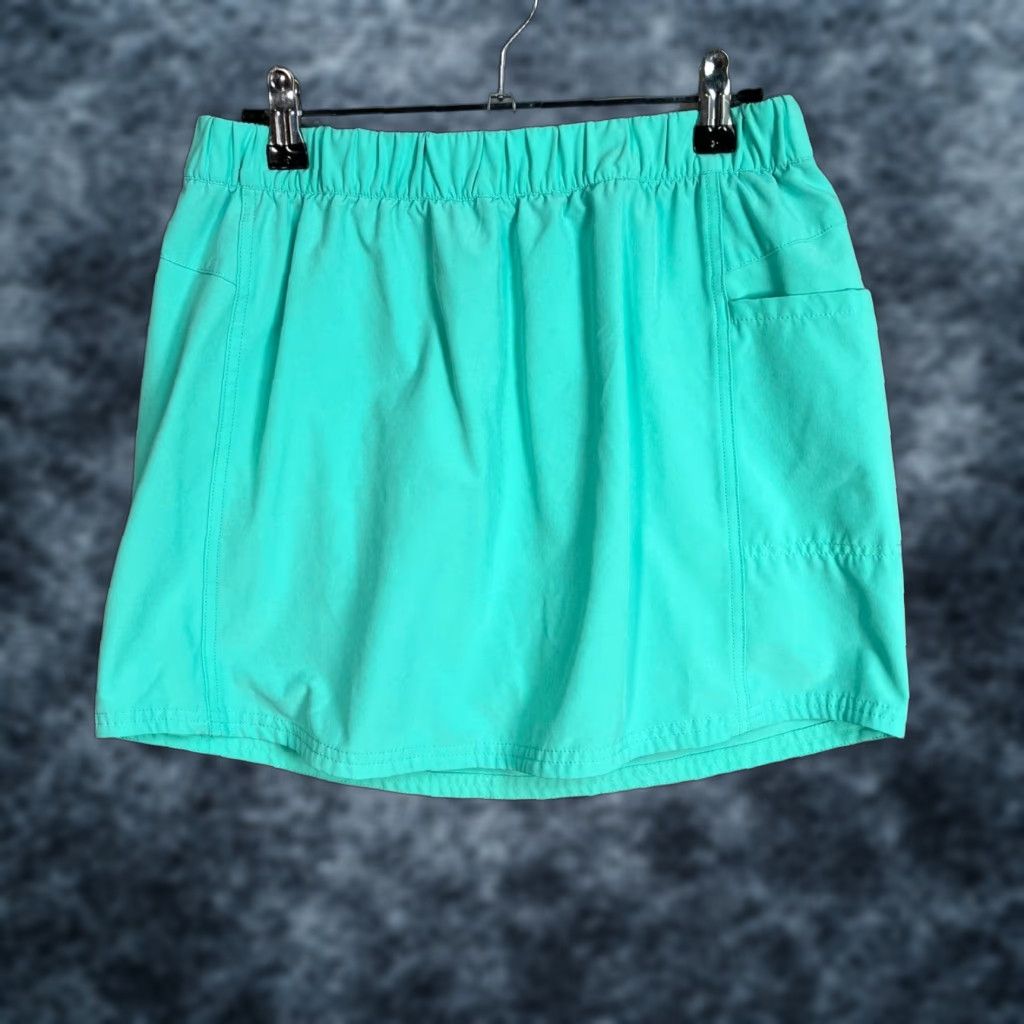 Patagonia VINTAGE Patagonia Skirt Womens Medium Turquoise Elastic Waist Pockets Athletic Short Read READ Size 32" / US 10 / IT 46 - 1 Thumbnail