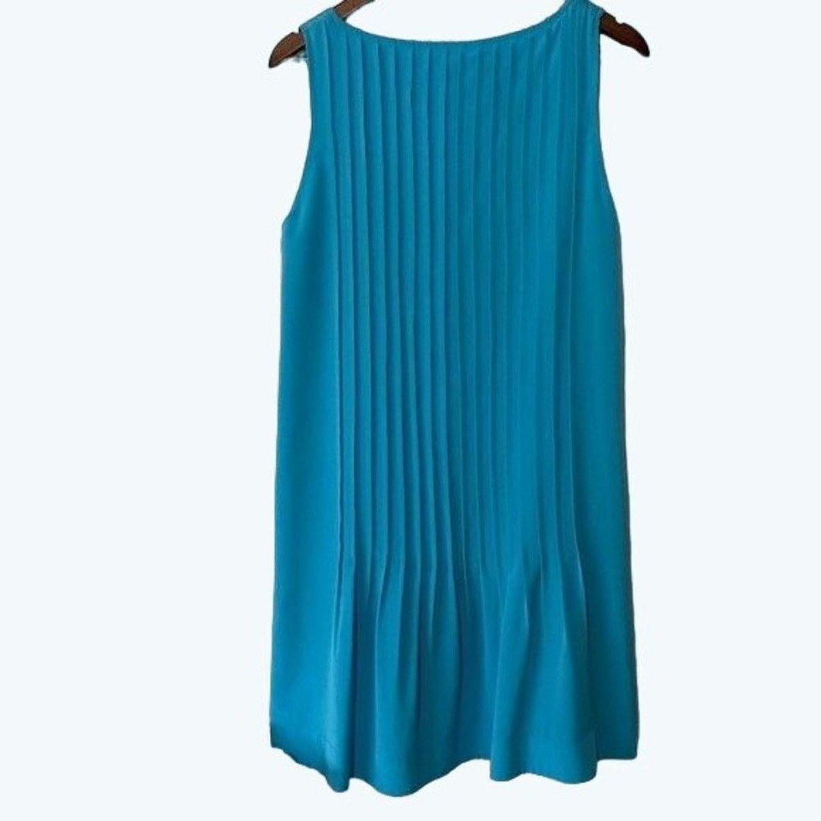 Lauren Ralph Lauren Lauren Ralph Lauren Sleeveless Pleated Dress Turquoise 14 Size XL / US 12-14 / IT 48-50 - 2 Thumbnail