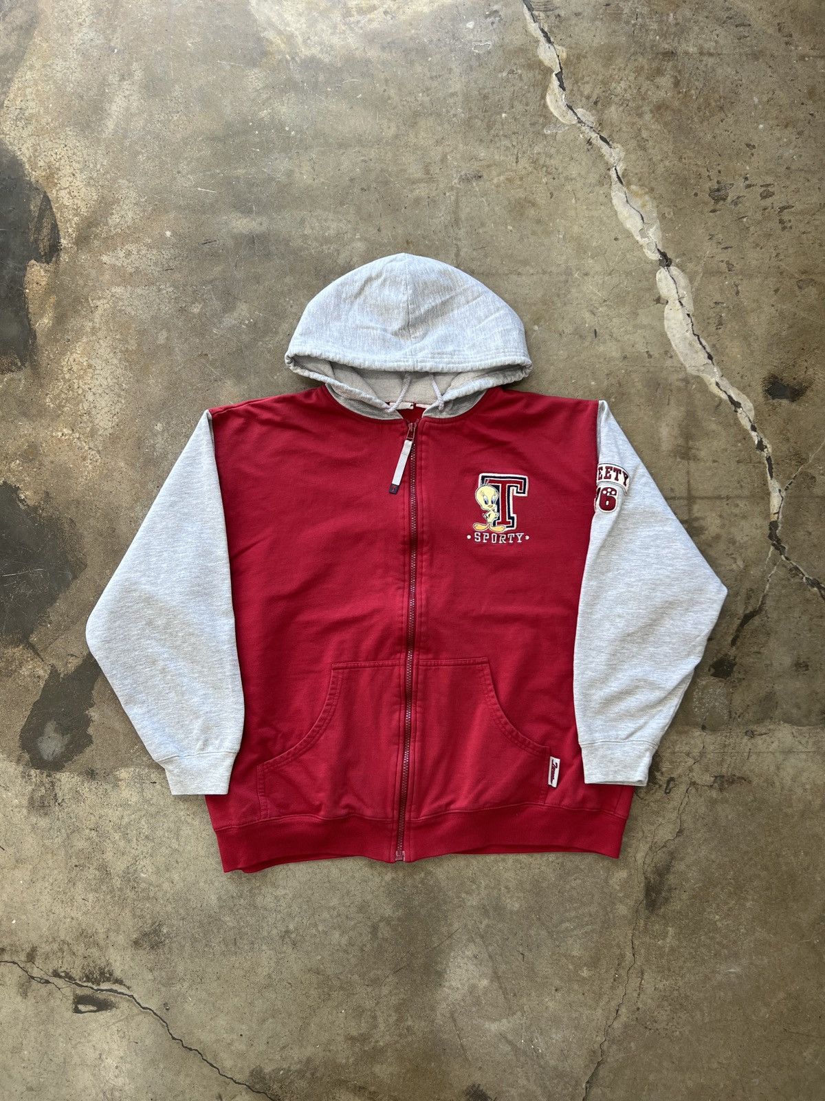 Vintage Vintage Tweety Bird Varsity Sport Zip-Up Sz. Small Size US S / EU 44-46 / 1 - 2 Thumbnail