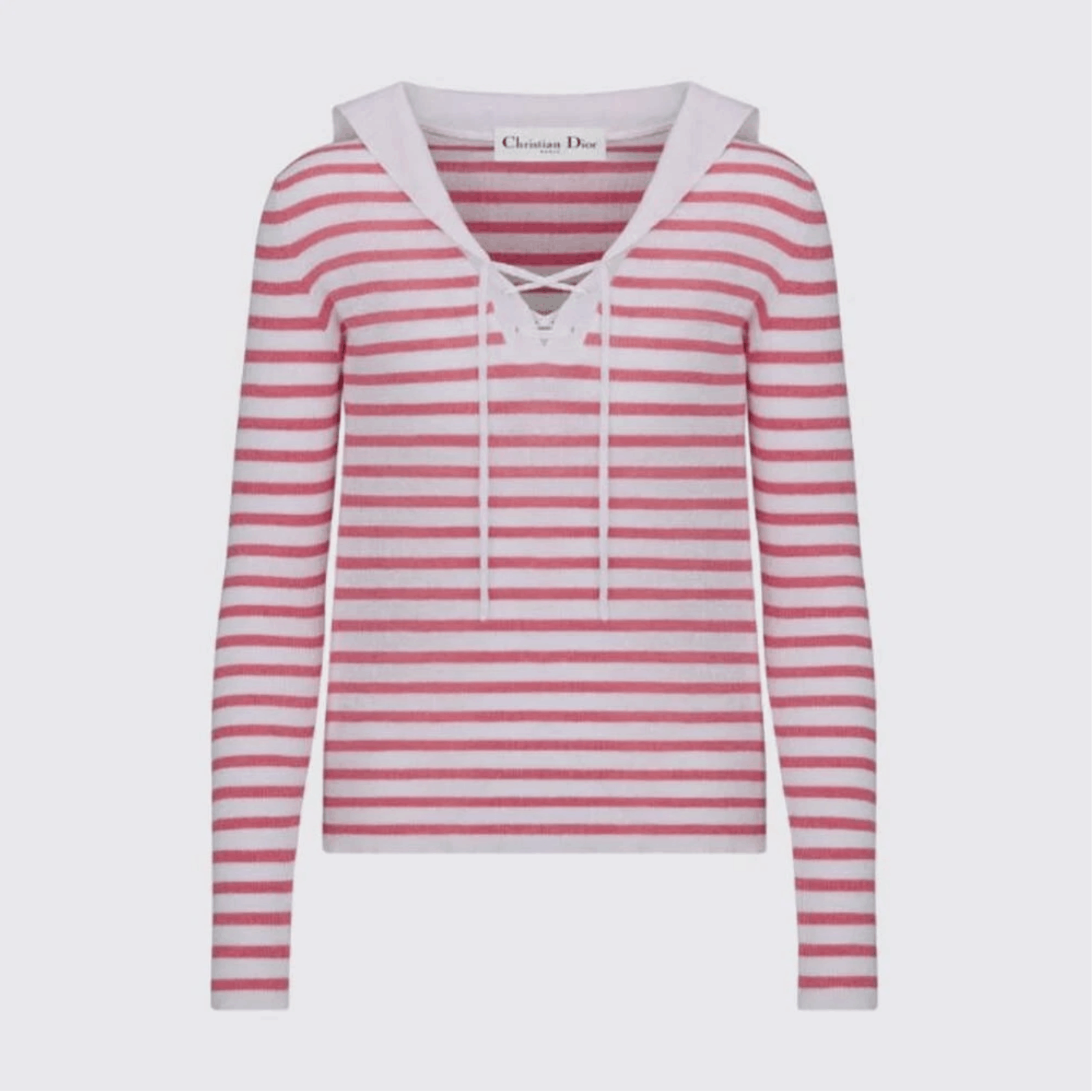 Dior Dior Mariniere Sweater White Pink Linen Cashmere size 2 Size XS / US 0-2 / IT 36-38 - 6 Thumbnail
