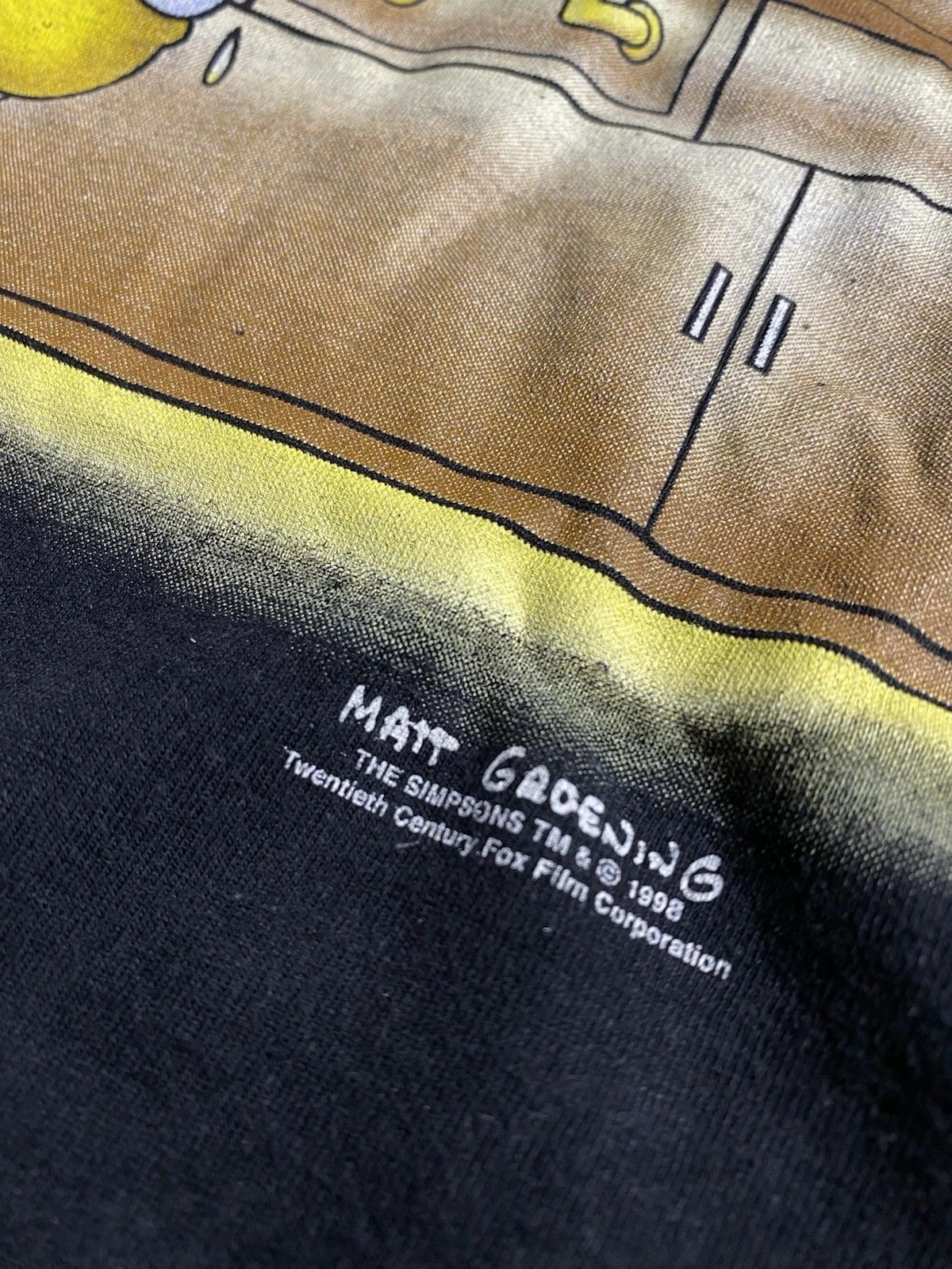 Fruit Of The Loom The Simpsons 1998 VintageT Shirt L Men's Black Size US L / EU 52-54 / 3 - 4 Thumbnail