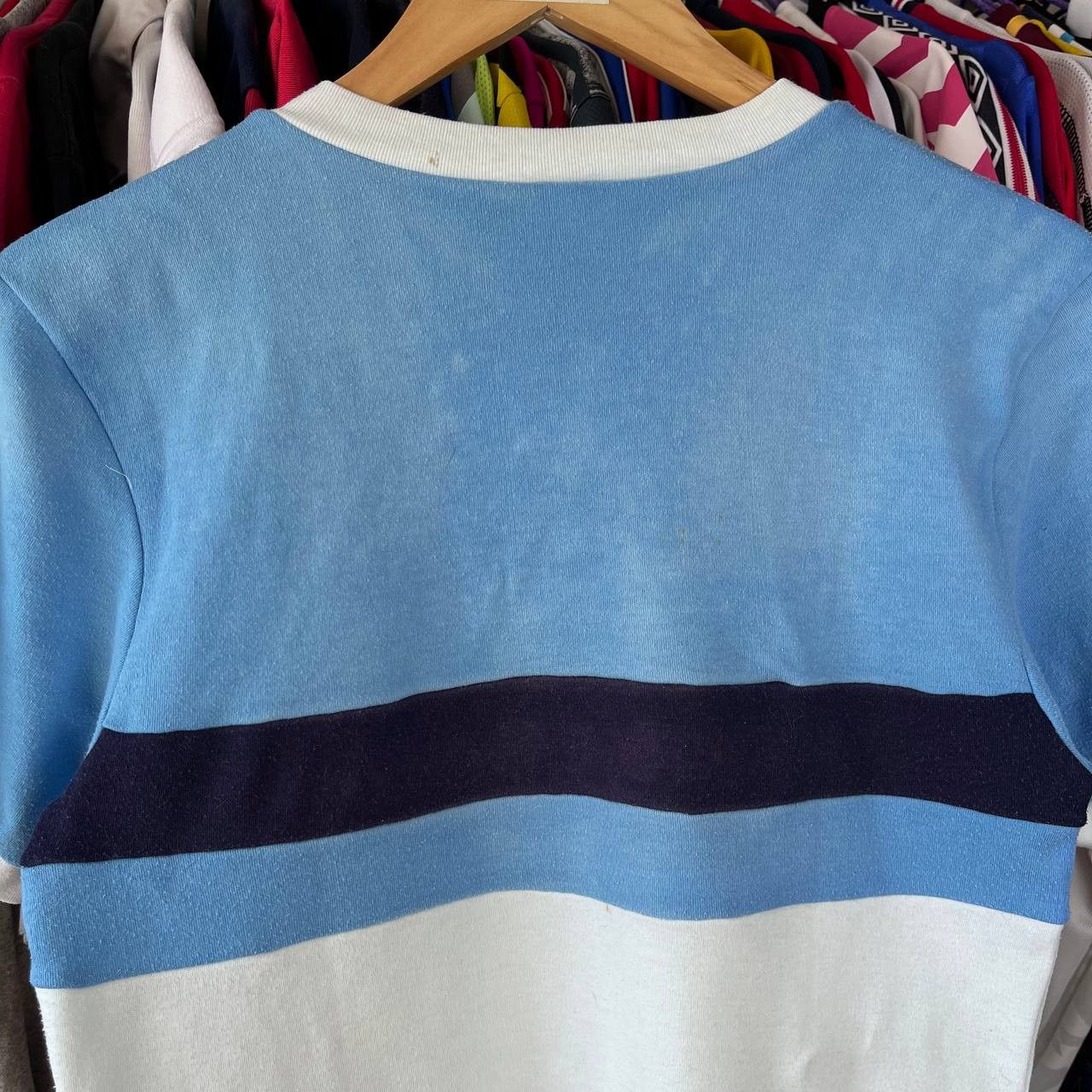 Adidas x2 80s Retro Adidas Trefoil Striped Tshirt Made in Ireland Size US S / EU 44-46 / 1 - 8 Thumbnail