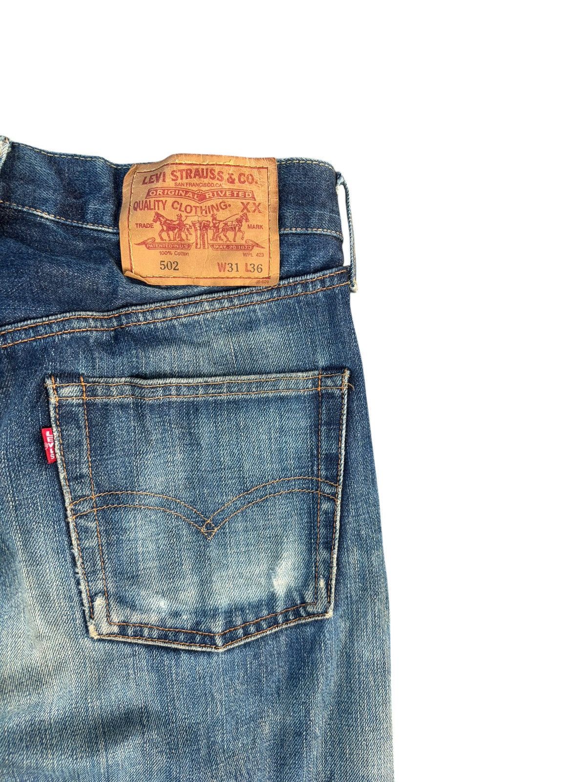 Levi's TRASHER LEVI'S BIG E 502 FADED SELVEDGE DISTRESSED DENIM Size US 30 / EU 46 - 12 Thumbnail