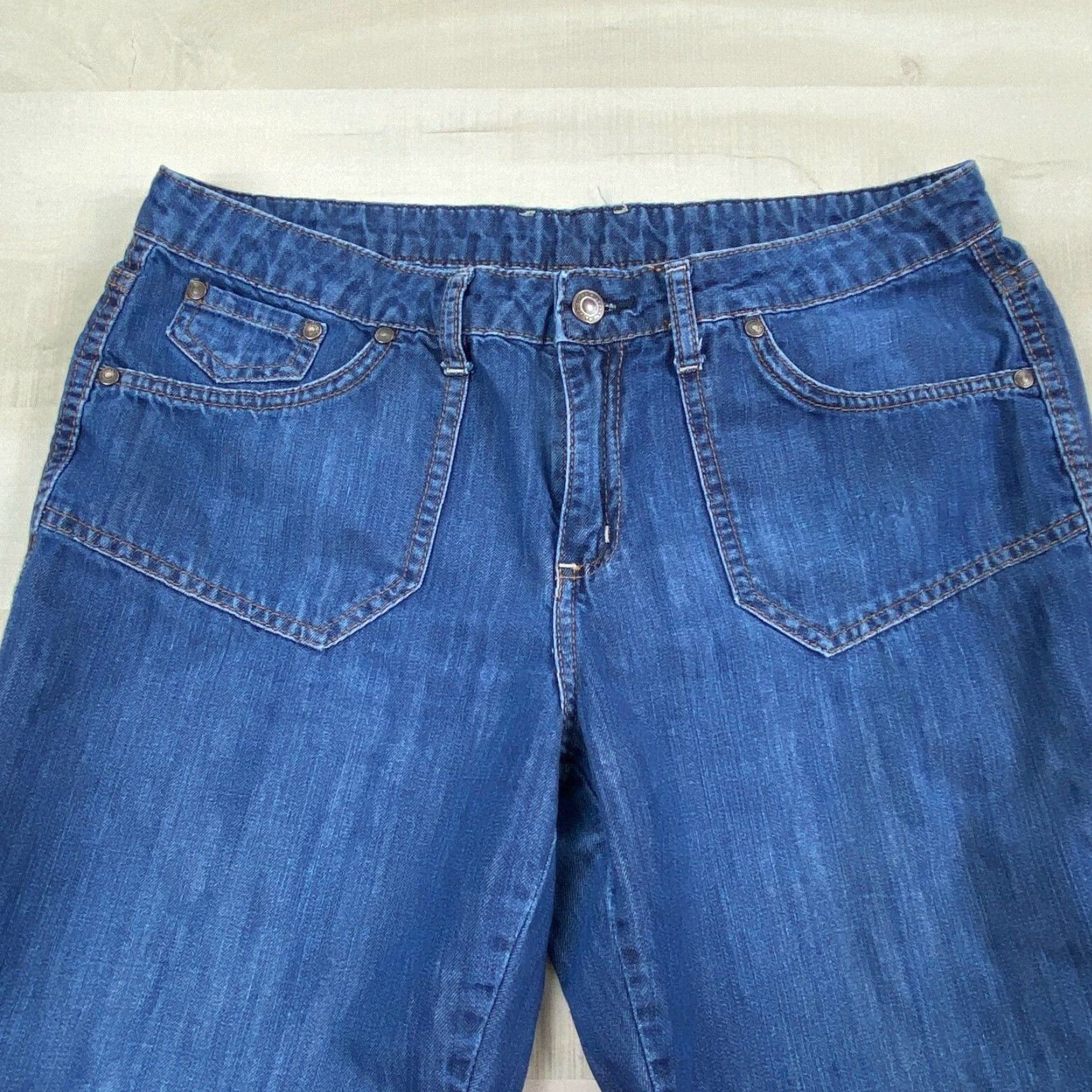 Faded Glory Faded Glory Womens Bootcut Jeans Medium Wash Petite 12 Blue Size 34" / US 12 / IT 48 - 2 Thumbnail