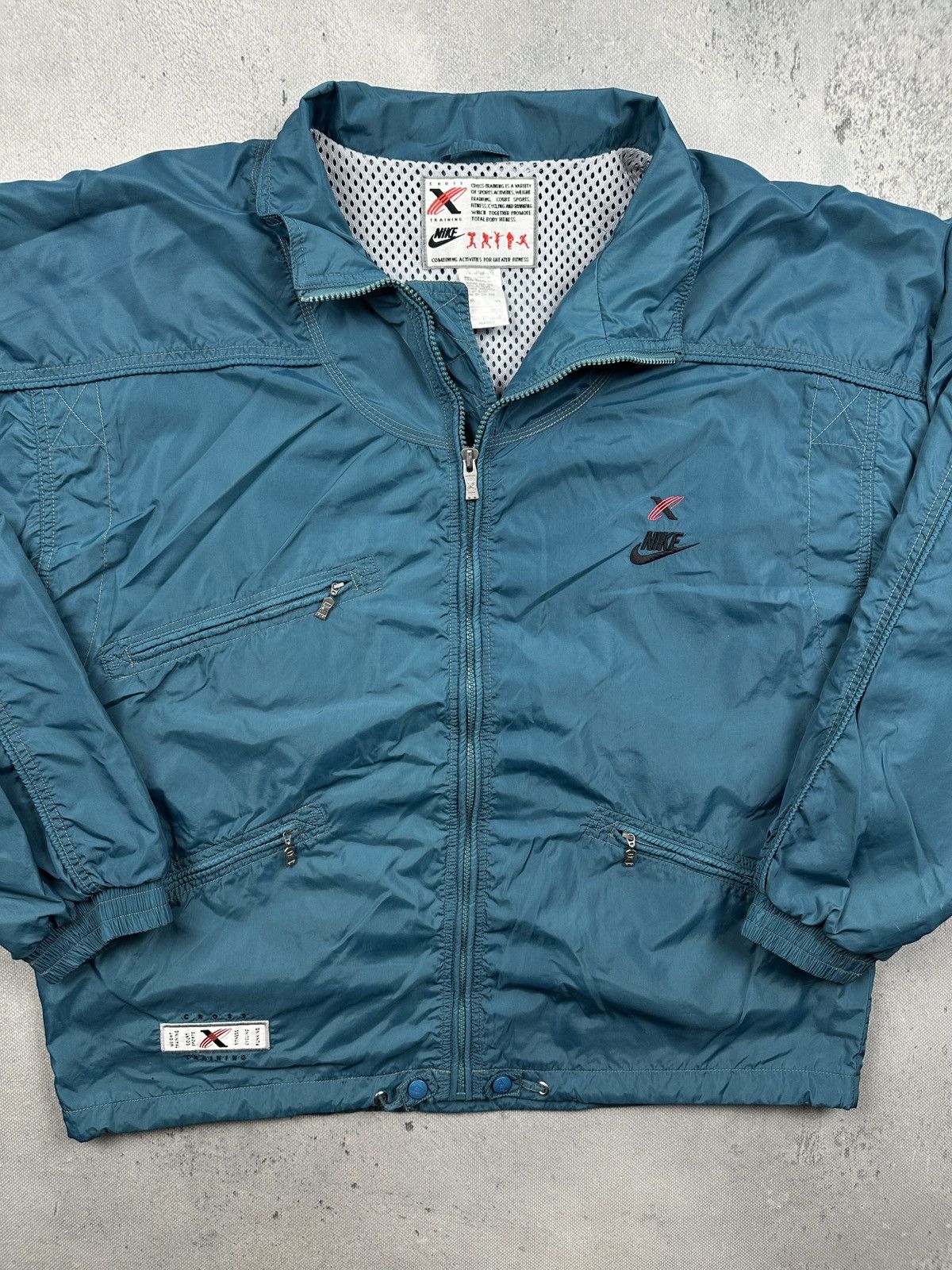 Nike Vintage Nike Cross Training Teal Mesh Lined Windbreaker 90s Size US L / EU 52-54 / 3 - 6 Thumbnail