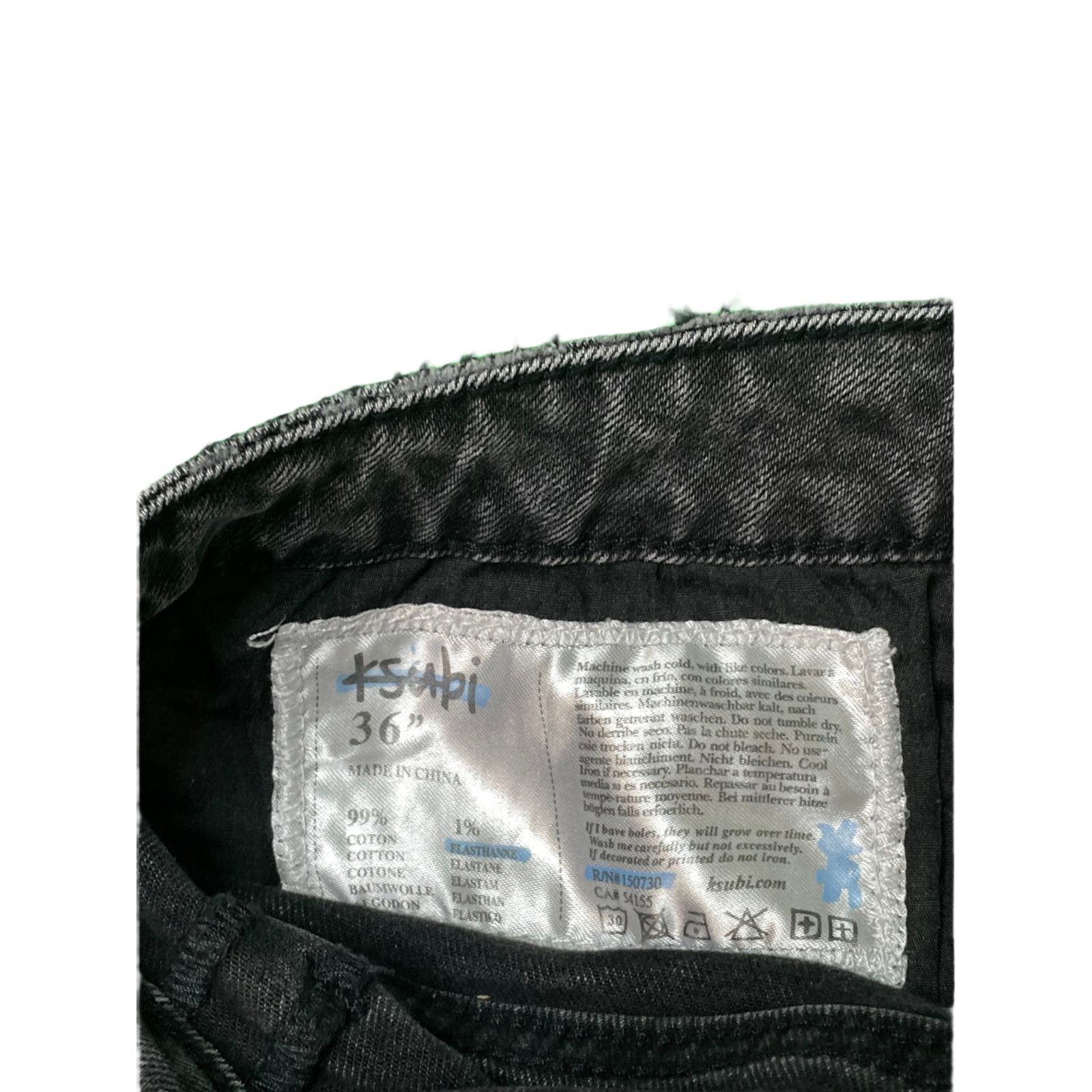 Ksubi Ksubi Light Wash Black Patch Black Shorts Size US 38 / EU 54 - 4 Thumbnail