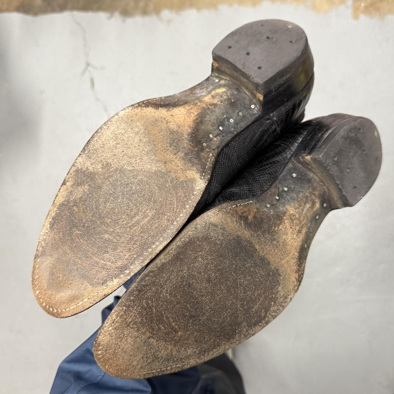 Justin Boots Justin Boots Lizard Skin Black Leather 11 1/2 B Style 8313 Size US 11.5 / EU 44-45 - 5 Thumbnail