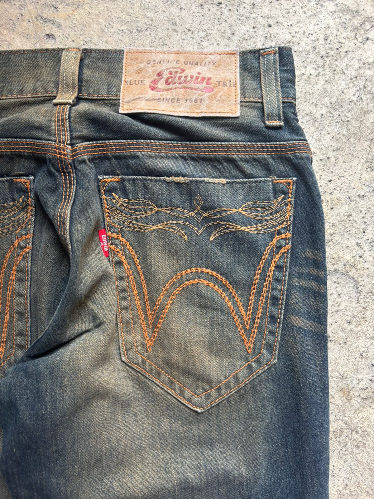 Japanese Brand 2000s Japanese Edwin Rusty Mud Wash Jeans Size US 28 / EU 44 - 10 Thumbnail