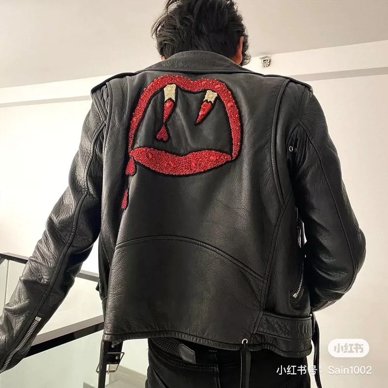 Saint Laurent Paris Saint Laurent Paris Blood Tooth Leather Jacket 2505-Nextarr Size XS / US 0-2 / IT 36-38 - 6 Thumbnail