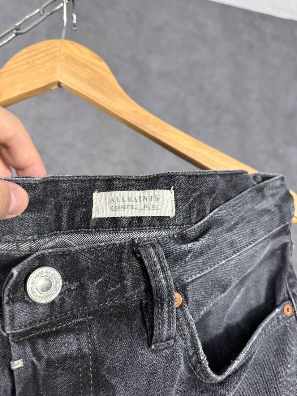 Allsaints Allsaints Cigarette designer distressed denim jeans Size US 31 - 4 Thumbnail