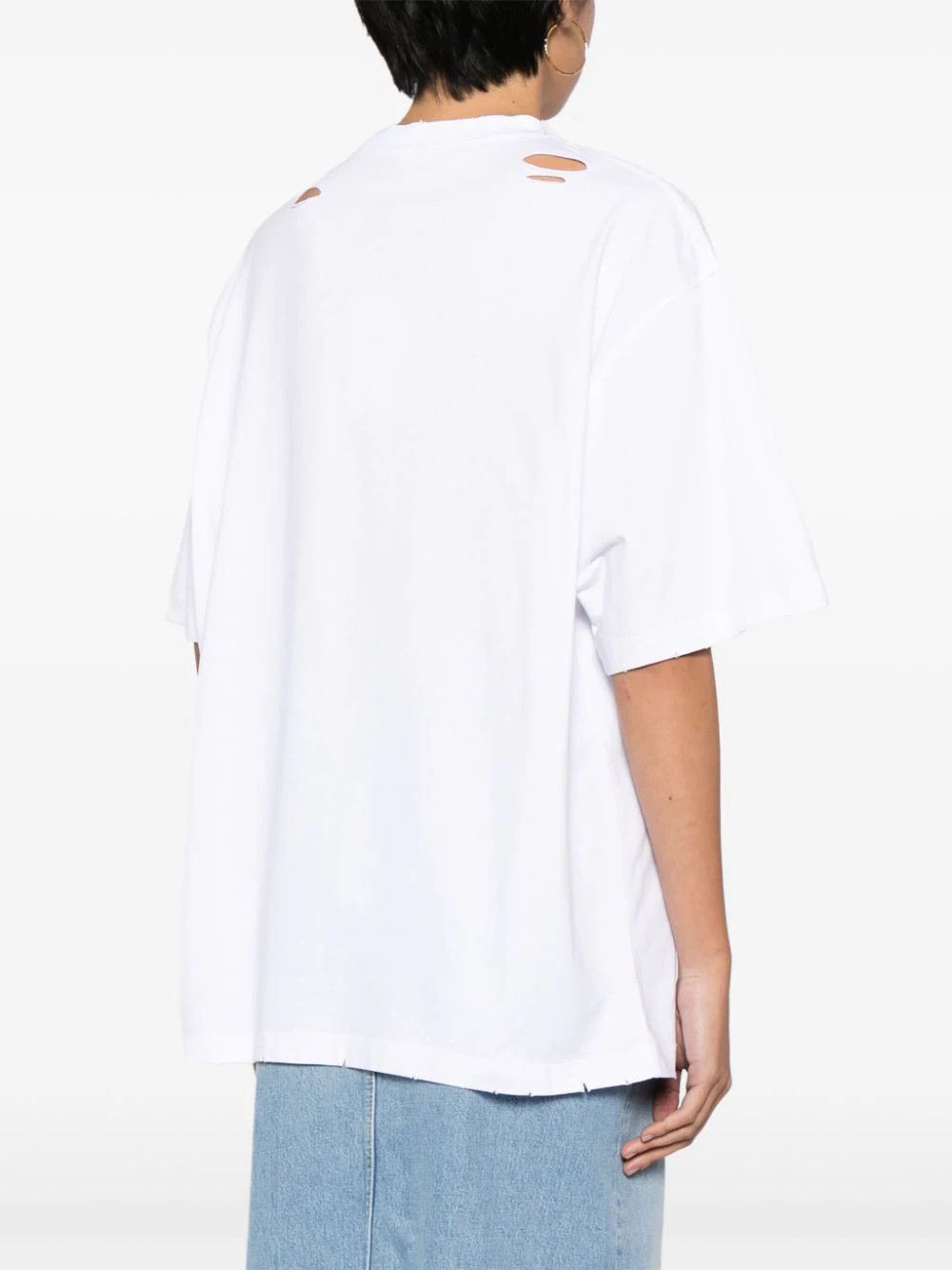WE11DONE o1mris0824 Reverse Logo T-Shirt in White Size US XS / EU 42 / 0 - 5 Thumbnail