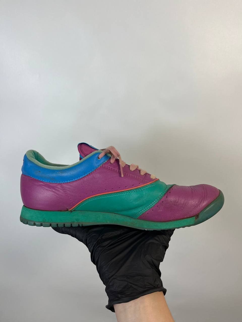 Avia AVIA 80s RETRO PURPLE GREEN LEATHER SNEAKERS WOMENS 9 Size US 9 / IT 39 - 3 Thumbnail