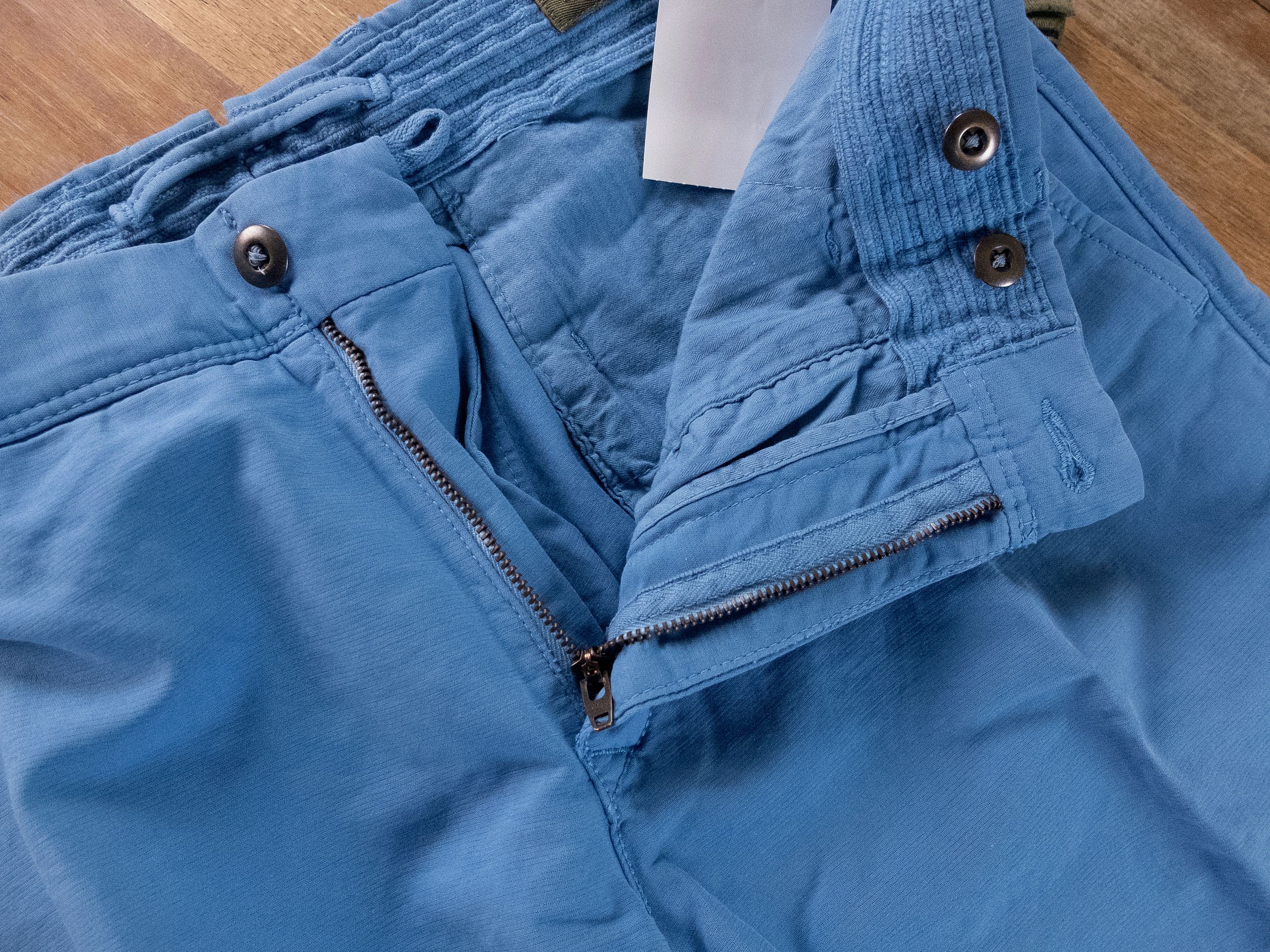 Incotex INCOTEX Slacks blue slim flat front cotton chino pants 32 Size US 32 / EU 48 - 4 Thumbnail
