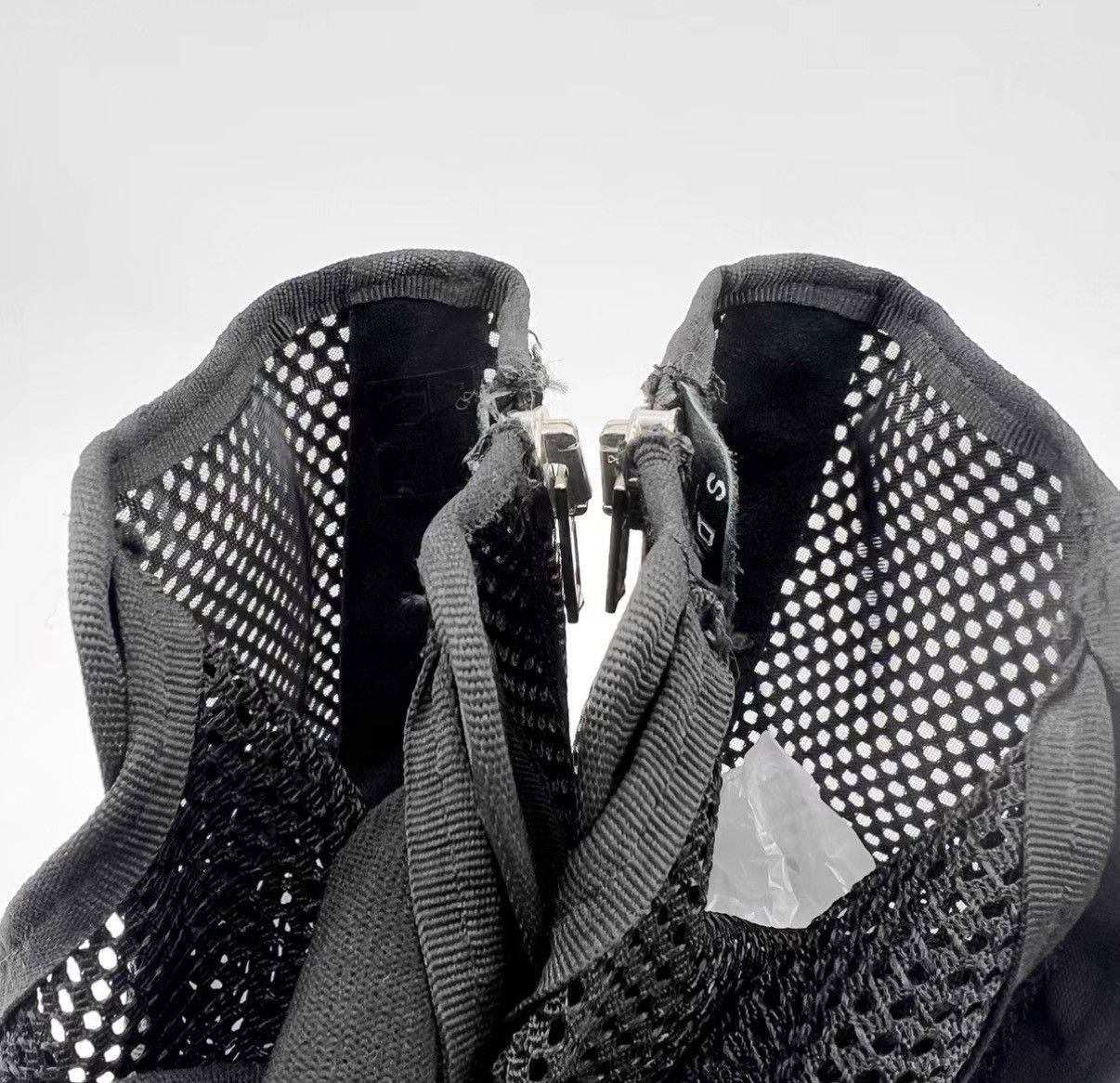 Rick Owens Rick Owens / RO Black Mesh Breathable High-Top Sneakers K12 Size US 5 / IT 35 - 6 Thumbnail