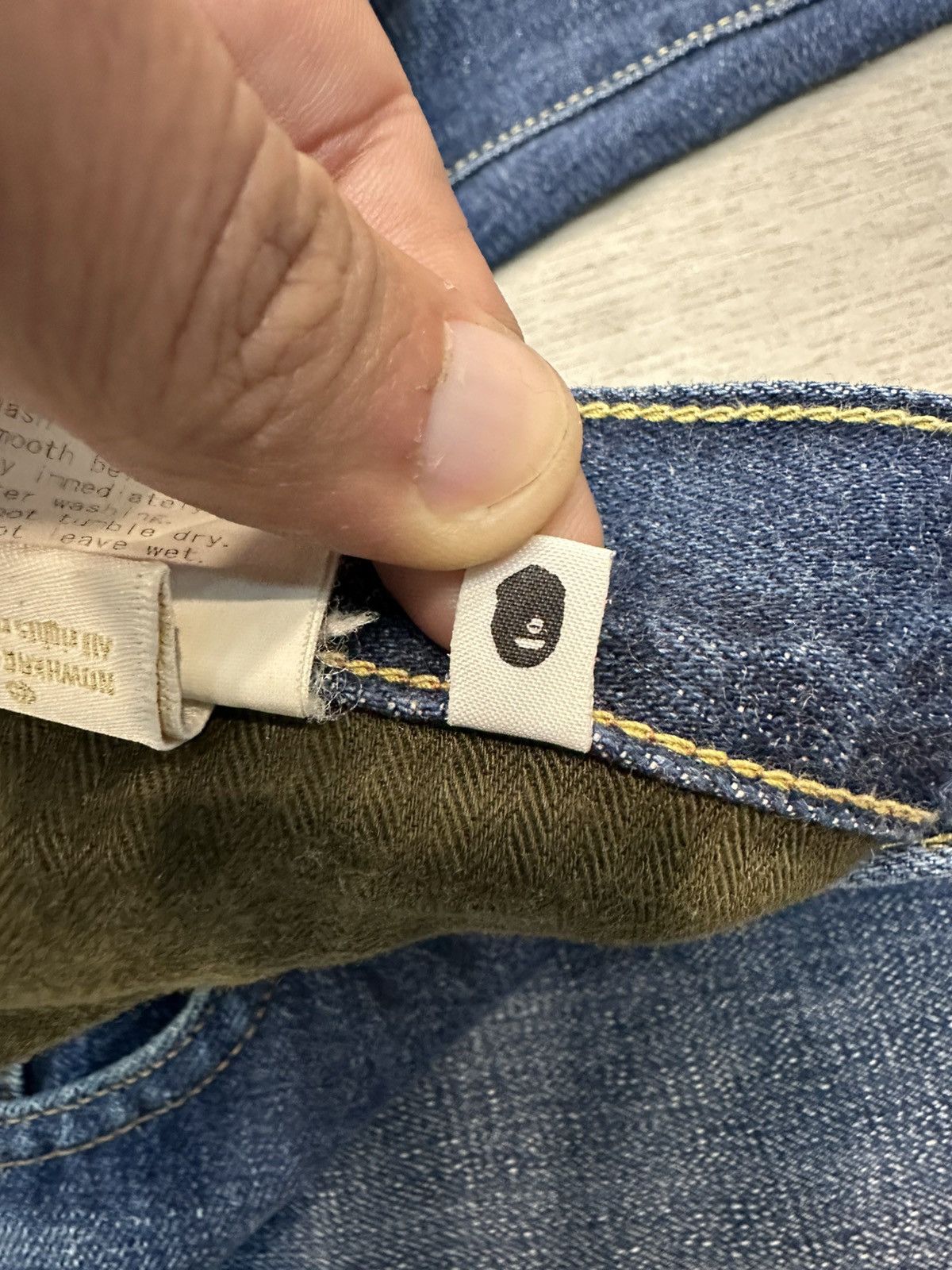 Bape A Bathing Ape (BAPE) Selvedge Denim Jeans – Ape Head Pocket Size US 32 / EU 48 - 11 Thumbnail