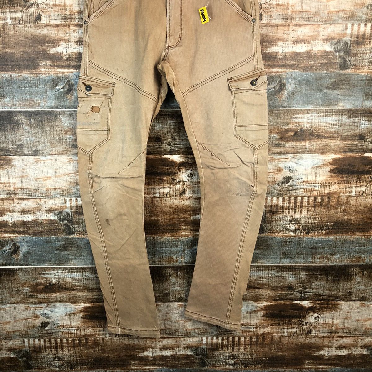 Japanese Brand Iz Frontier Brown Cargo Multipocket Pants #A1429 Size US 30 / EU 46 - 3 Thumbnail