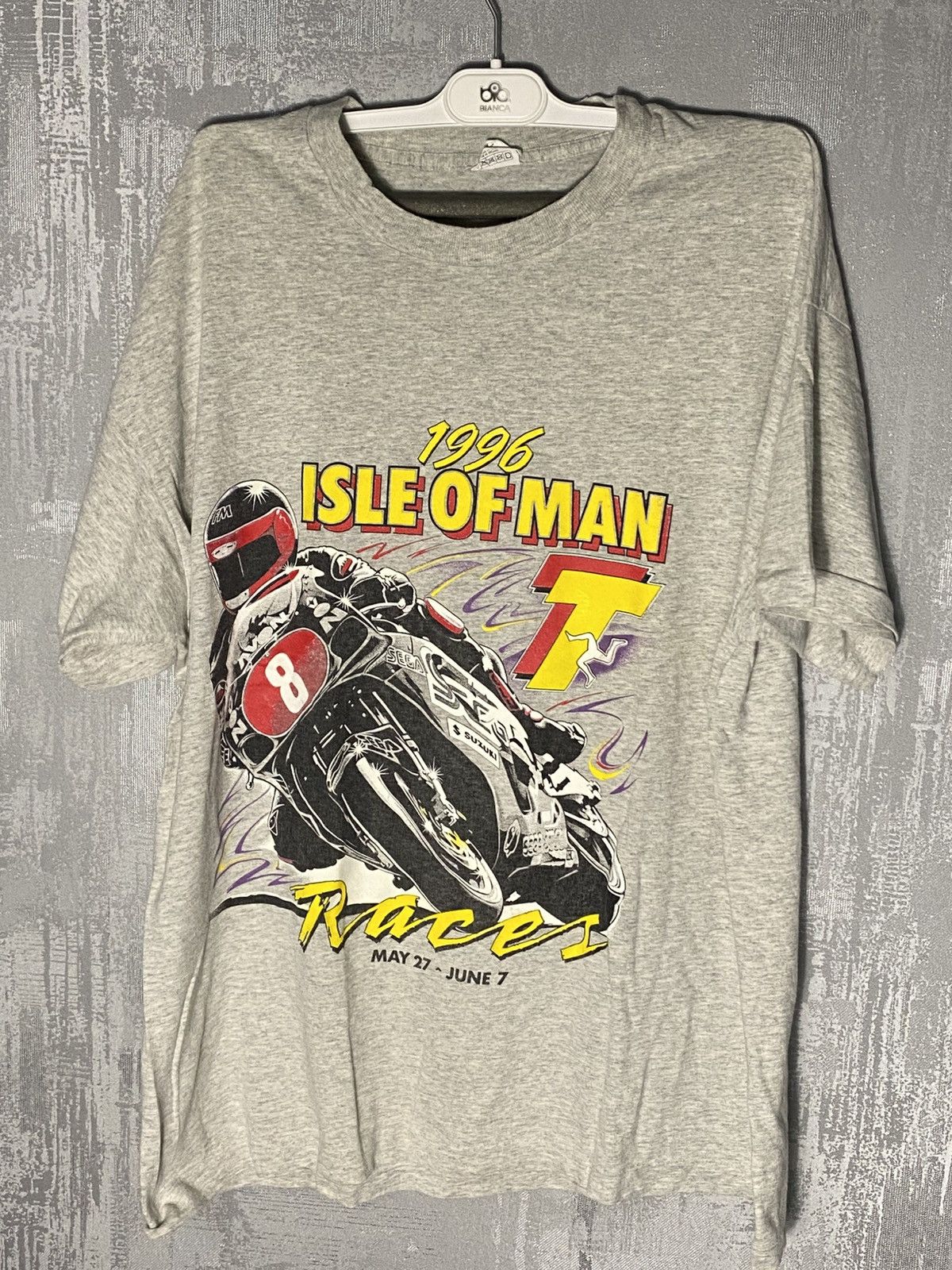 Other 1996 Vintage Isle Of Man Road Racing Moto T-shirt world Size US XL / EU 56 / 4 - 1 Thumbnail