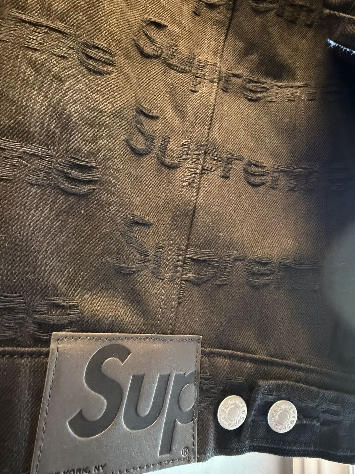 Supreme Supreme Jacquard Denim Logos Jacket Size US M / EU 48-50 / 2 - 2 Thumbnail