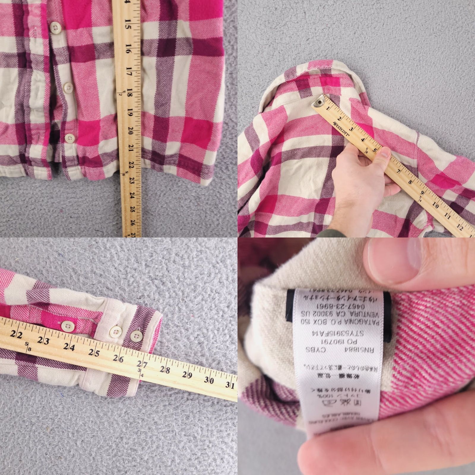 Patagonia Patagonia Shirt Womens Size 0 Flannel Button-Up Long Sleeve Pink Plaid Size XS / US 0-2 / IT 36-38 - 8 Thumbnail