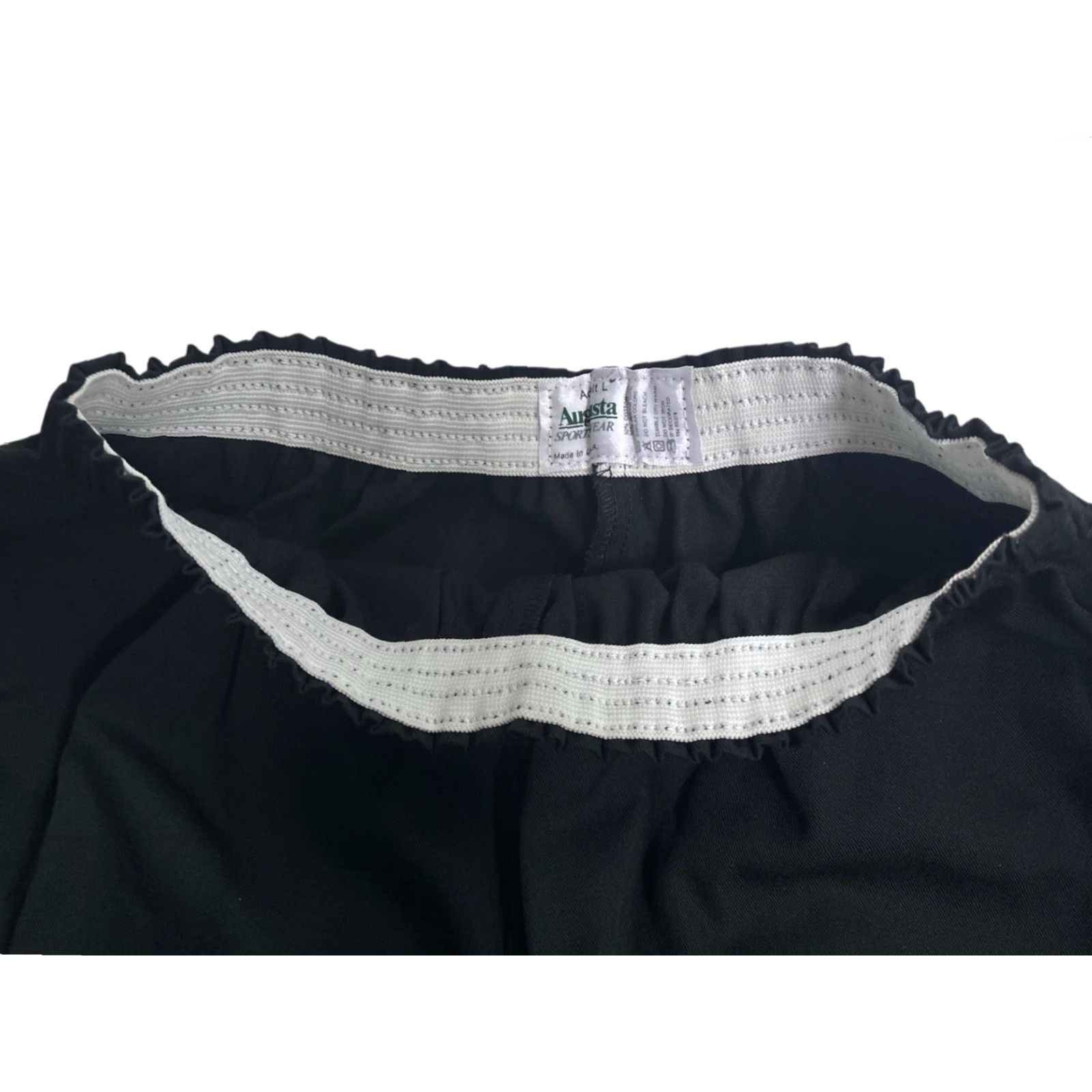 Augusta Sportswear VINTAGE Augusta Canvas Shorts Mens L Black Athletic 90s Deadstock NWOT Made in USA Size US 33 - 3 Thumbnail