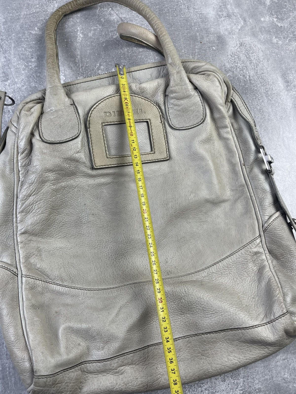 Diesel × Vintage Diesel Avant Garde Archives Y2K Leather White Tote Bag Size ONE SIZE - 12 Thumbnail