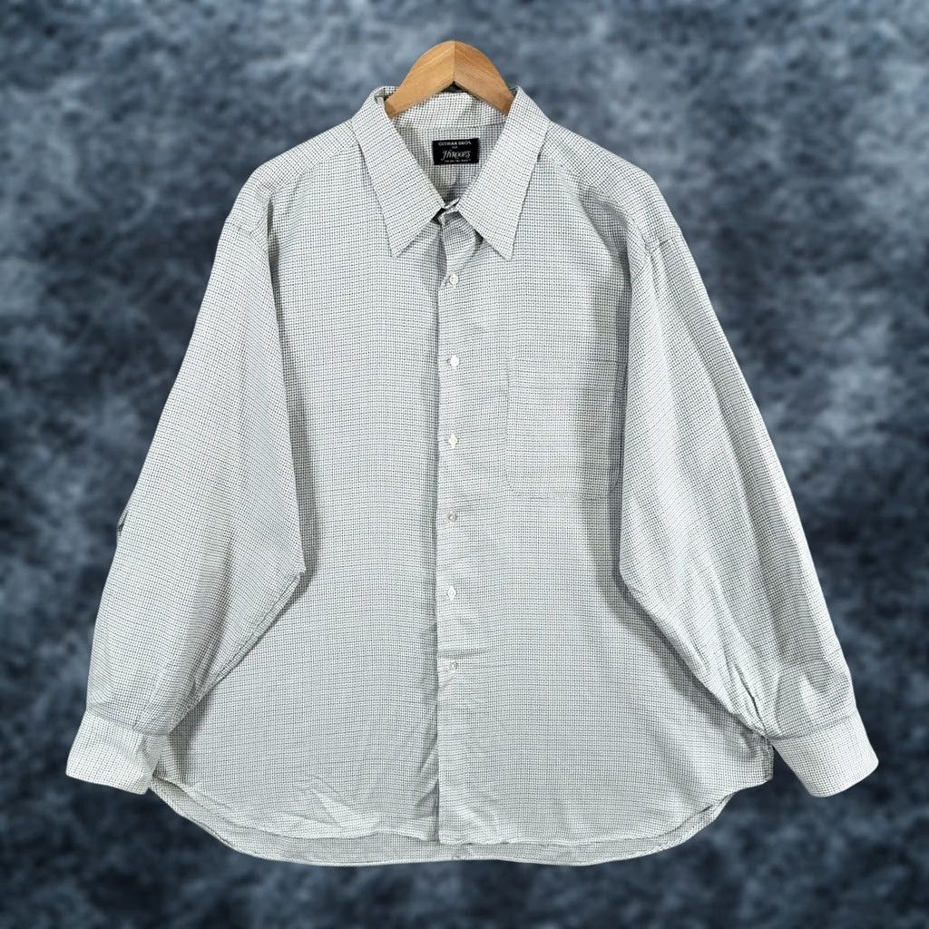 Vintage Vintage Gitman Bros Shirt Mens 18.5 34/35 White Grid 90s Boxy Fit Check Big Tall Size US XXL / EU 58 / 5 - 1 Thumbnail