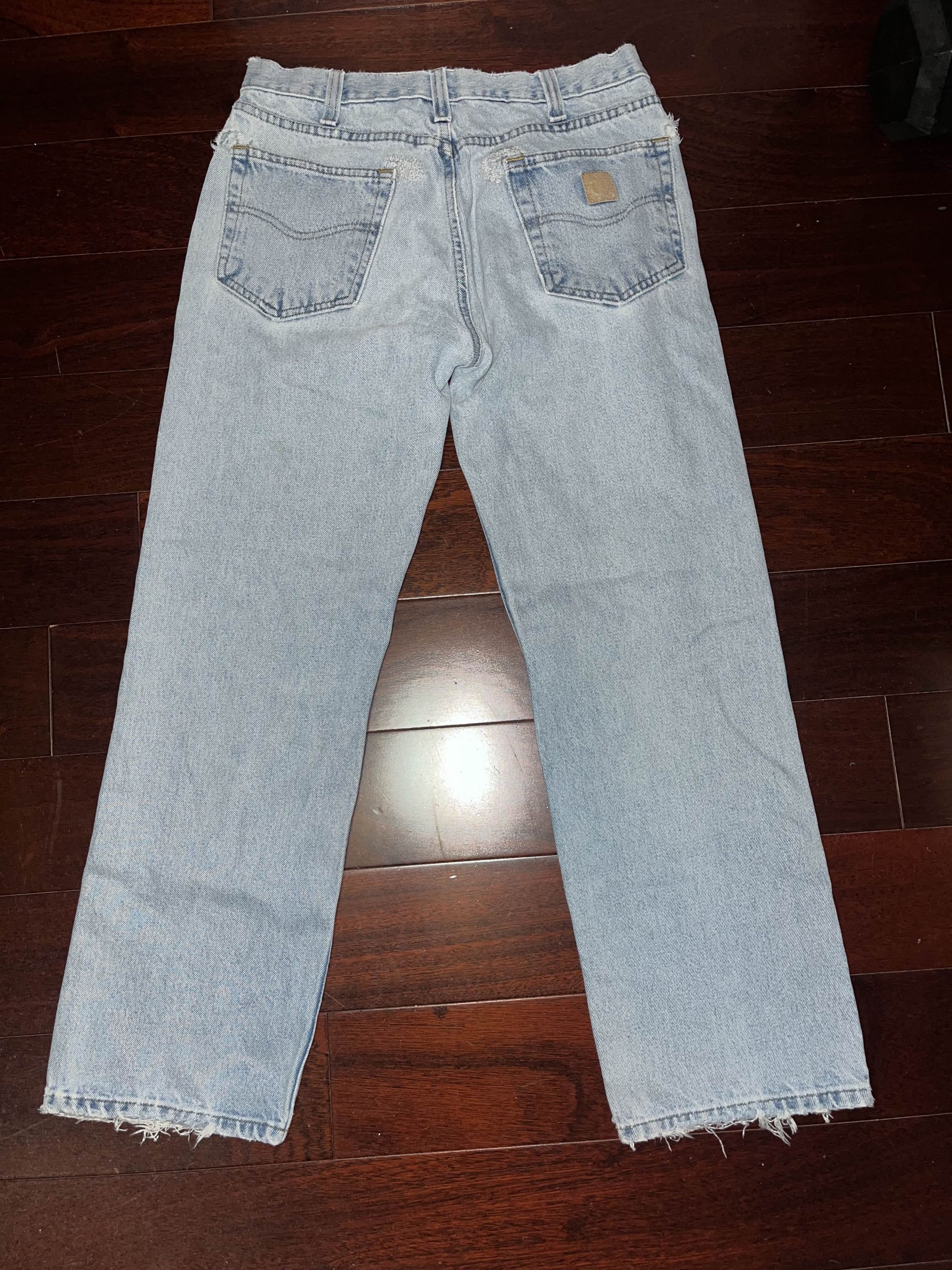 Carhartt × Vintage CARHARTT Light Wash Distressed Denim Size US 31 - 2 Thumbnail