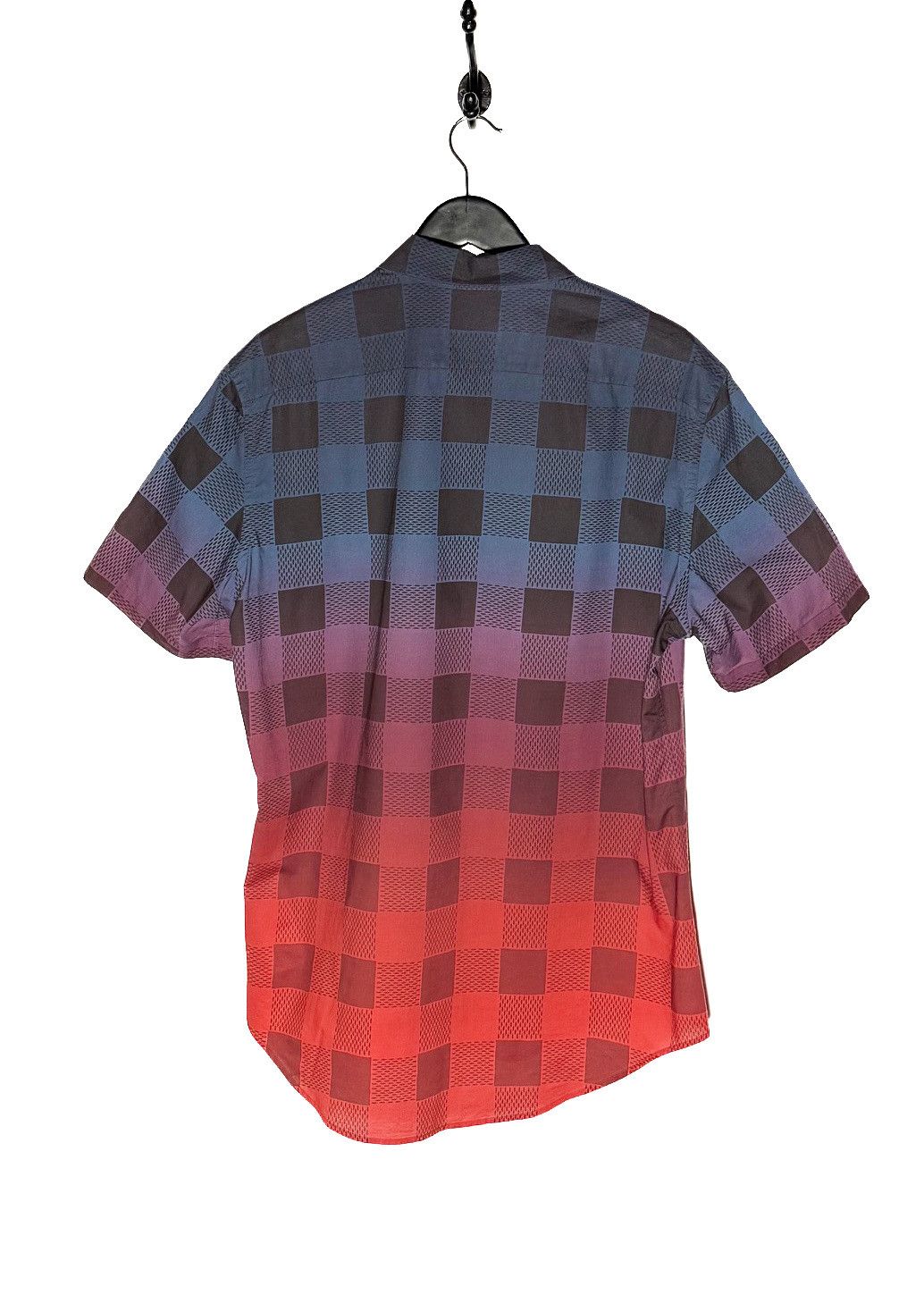Louis Vuitton Louis Vuitton 2014 Gradient Plaid Print Short Sleeves Shirt Size US XL / EU 56 / 4 - 3 Thumbnail