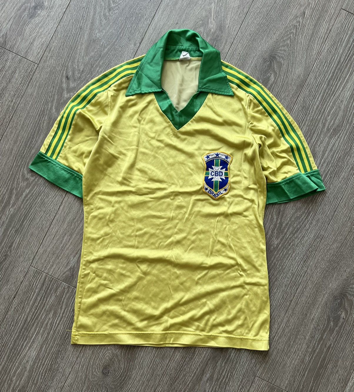Adidas Rare Vintage Adidas Brasil Jersey 80s Soccer Size US S / EU 44-46 / 1 - 1 Thumbnail