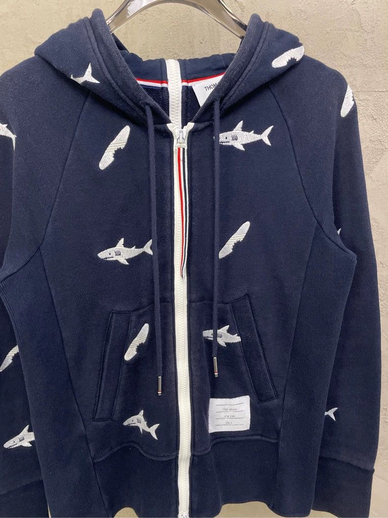 Thom Browne Thom browne Dark blue full-print embroidered shark double-s Size US XS / EU 42 / 0 - 3 Thumbnail
