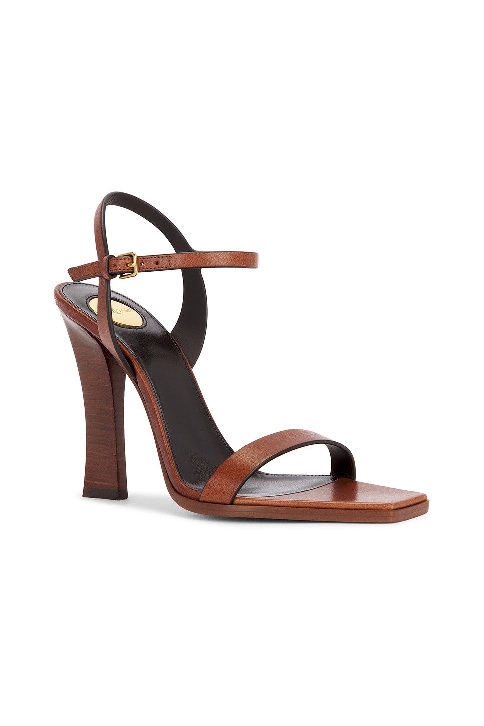 Saint Laurent Paris o1w1db10526 822437 Susan Sandals in Smooth Leather in Brown Size US 9 / IT 39 - 2 Thumbnail