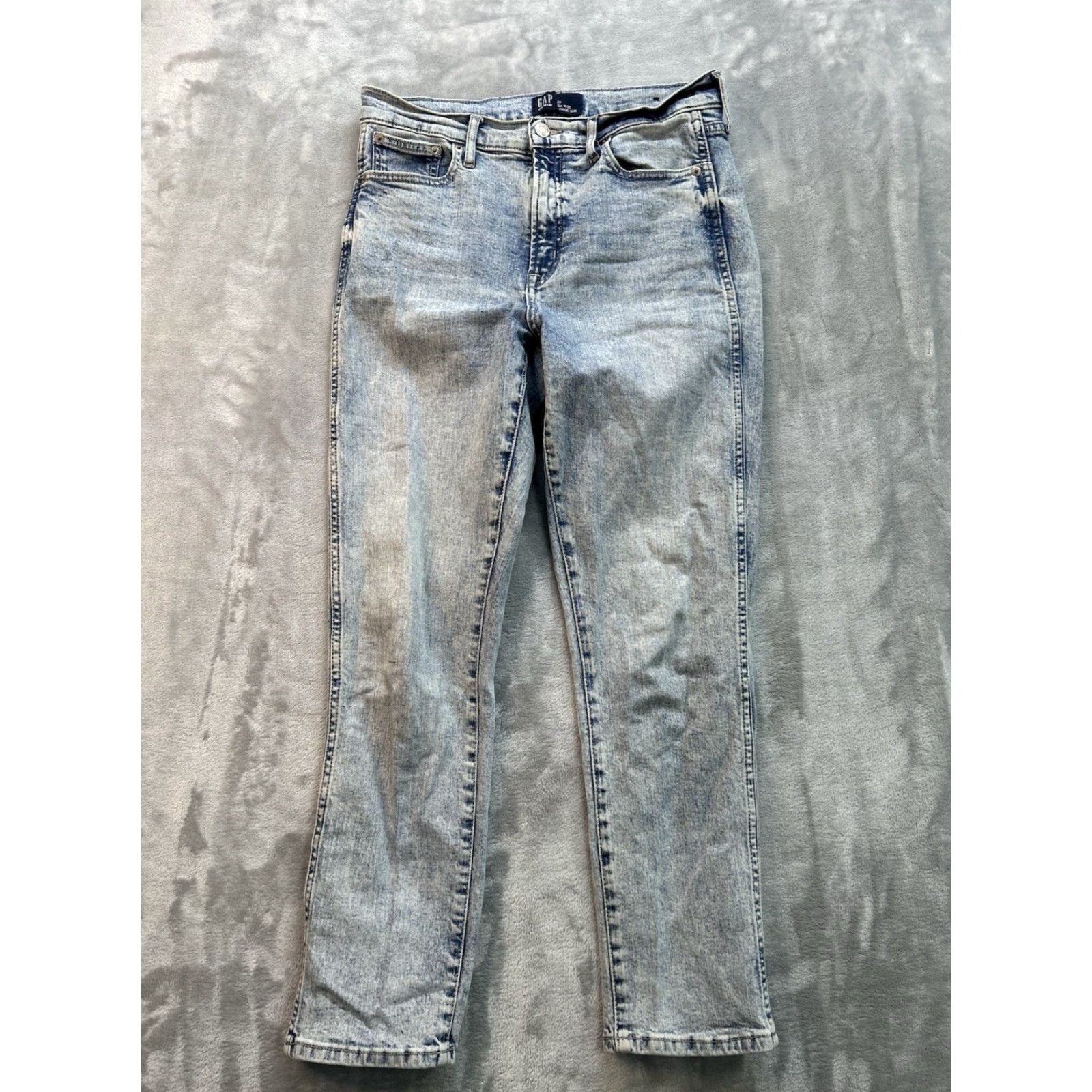 Gap Gap Jeans Womens 8/29 Light Blue High Rise Slim Stretch Denim Vintage 5-Pocket Zipper Fly 30W Inseam 26 Zip Size 30" / US 8 / IT 44 - 2 Thumbnail