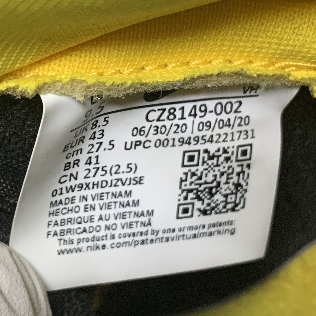 Nike Nike Dunk High SP Varsity Maize CZ8149-002 Size US 9.5 / EU 42-43 - 11 Thumbnail