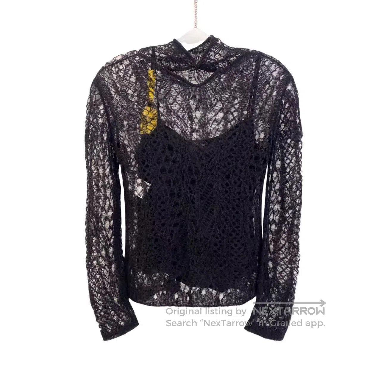 Dior black lace knitted sweater from Dior. Size US M / EU 48-50 / 2 - 2 Thumbnail