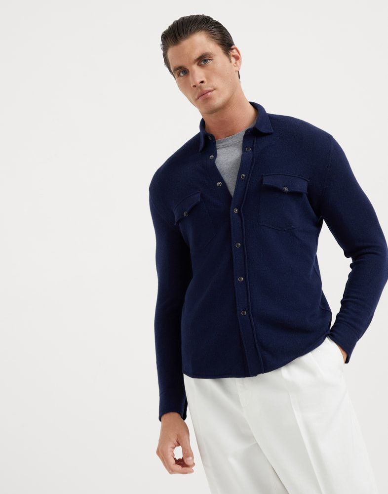 o1w1db10825 Polo Sweater in Blue