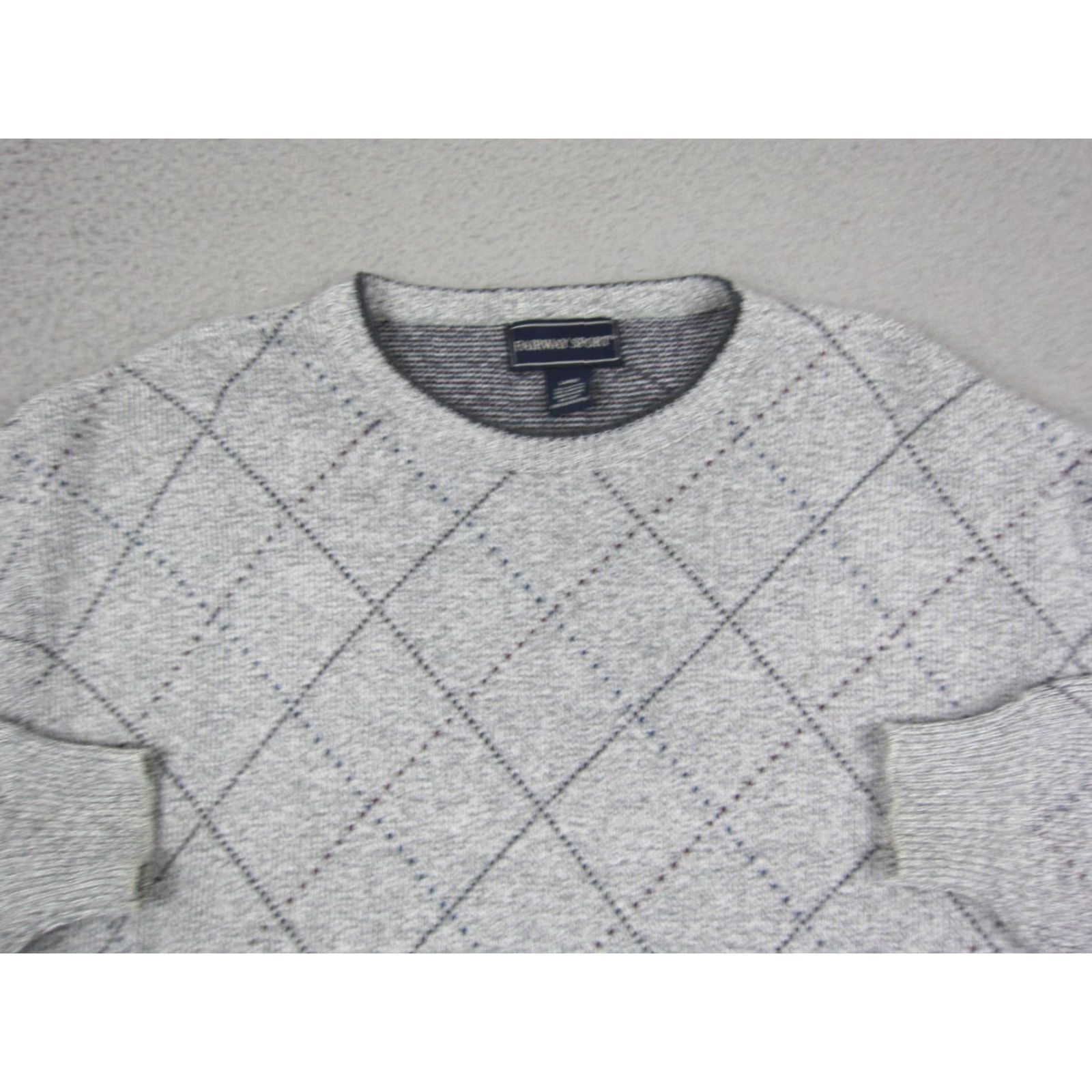 Vintage VINTAGE Fairway Sport Sweater Mens L Gray Diamond Crewneck Pullover Knit Knitwear Casual USA Size US L / EU 52-54 / 3 - 2 Thumbnail