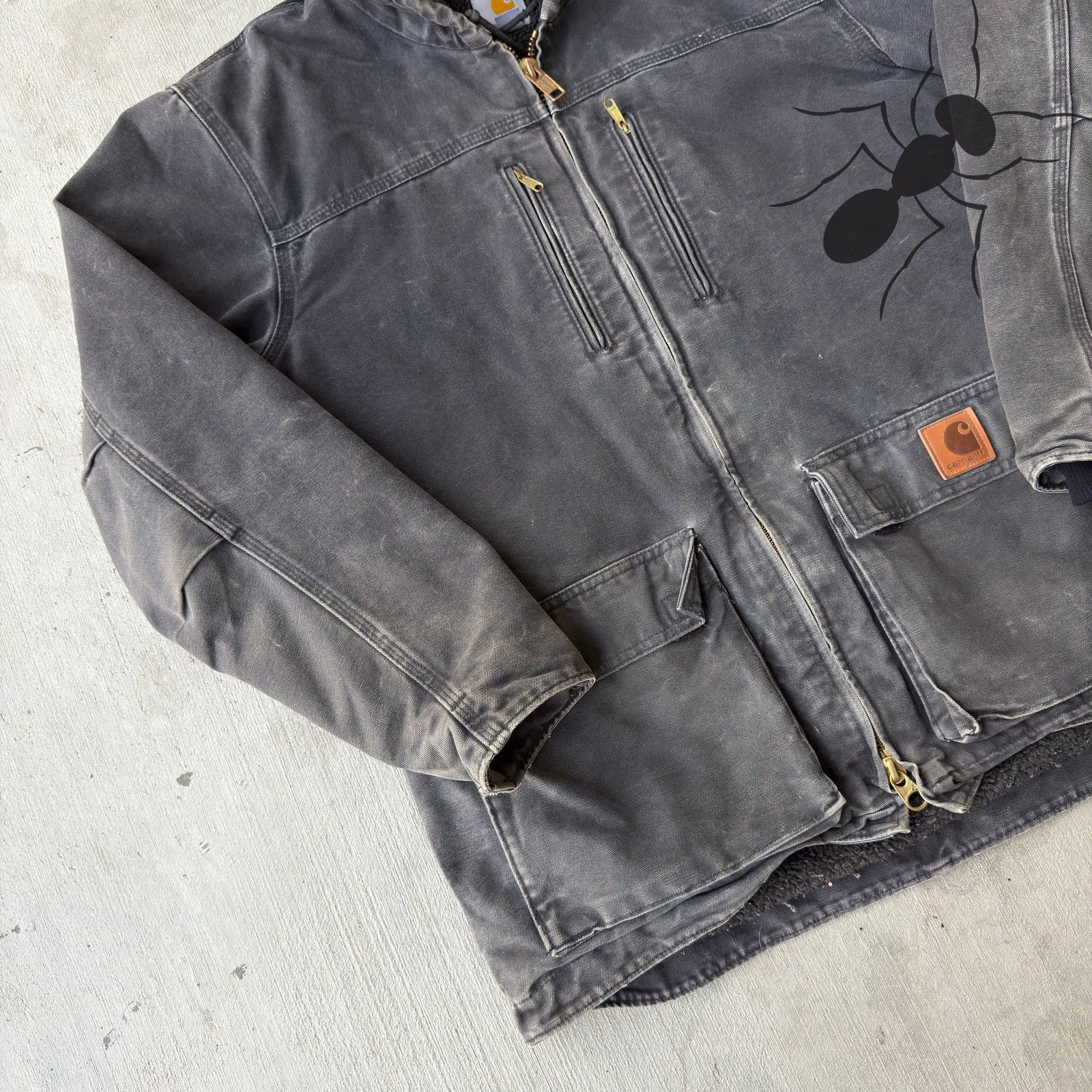 Carhartt × Vintage Carhartt C95 black chore work wear jacket Size US M / EU 48-50 / 2 - 2 Thumbnail