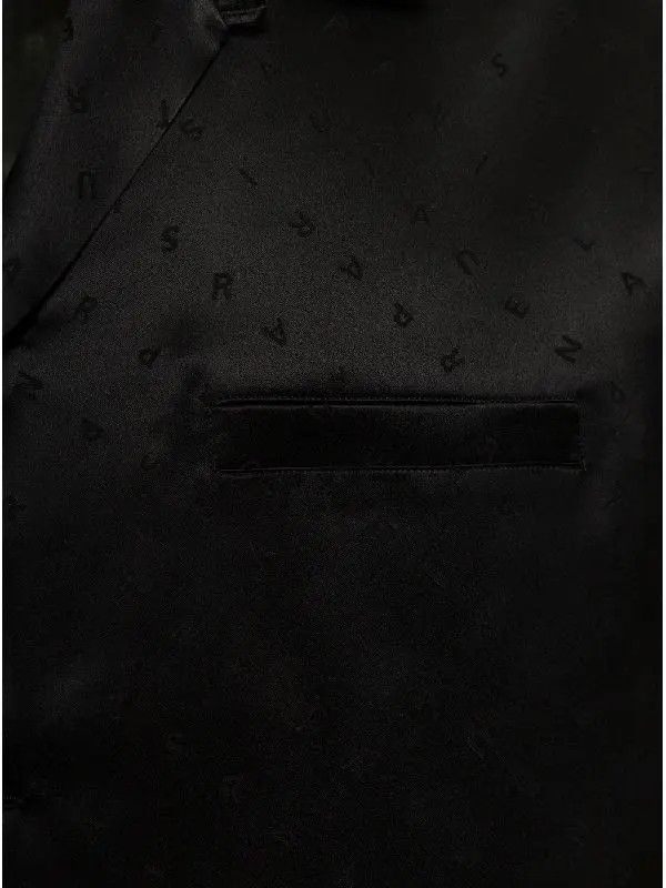 Saint Laurent Paris o1la1rc1a1225 531956 Shark-Collar Shirt in Matte Shiny Silk Size US L / EU 52-54 / 3 - 4 Thumbnail