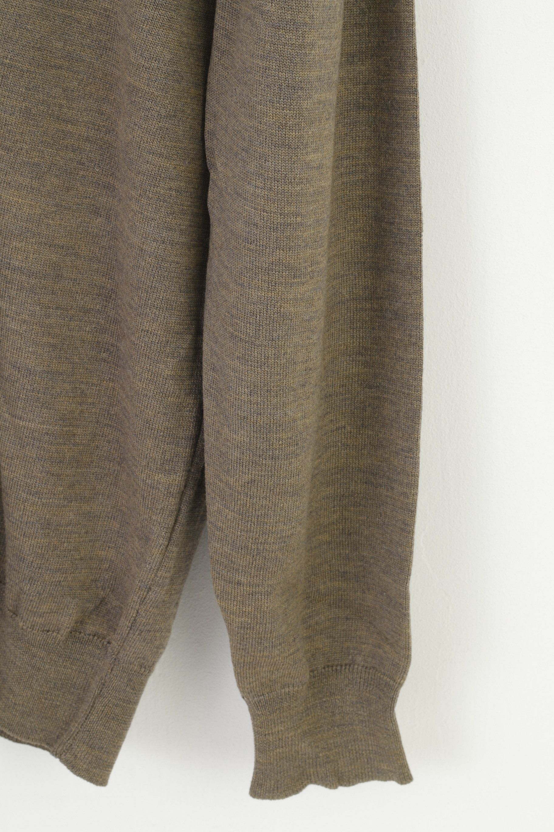 Vintage Rene Lezard Men 54 XL Jumper Brown Grey Merino Wool 10860 Size US XL / EU 56 / 4 - 3 Thumbnail