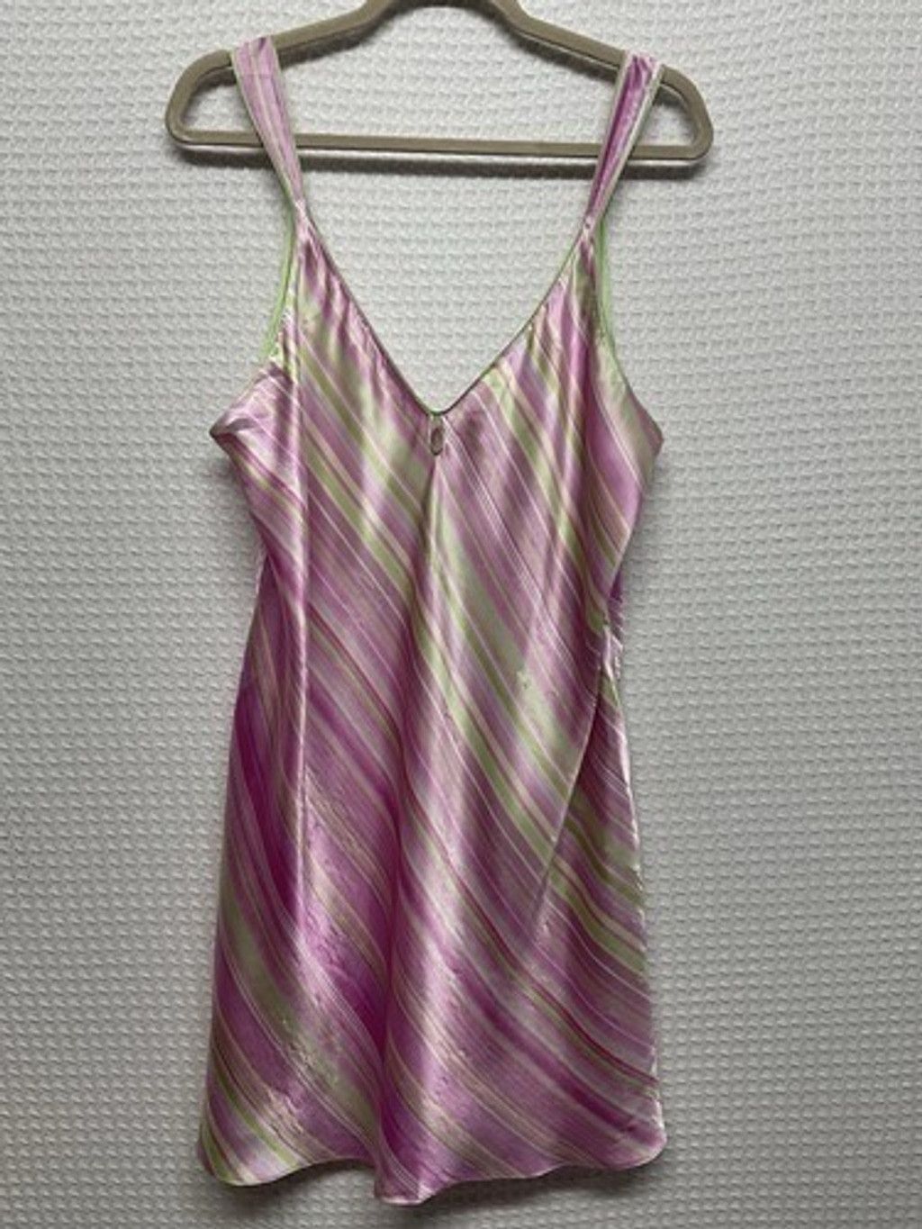 Oscar De La Renta VTG Oscar DeLa Renta Striped Slip Chemise Nightie Women 2XL Size ONE SIZE - 3 Thumbnail