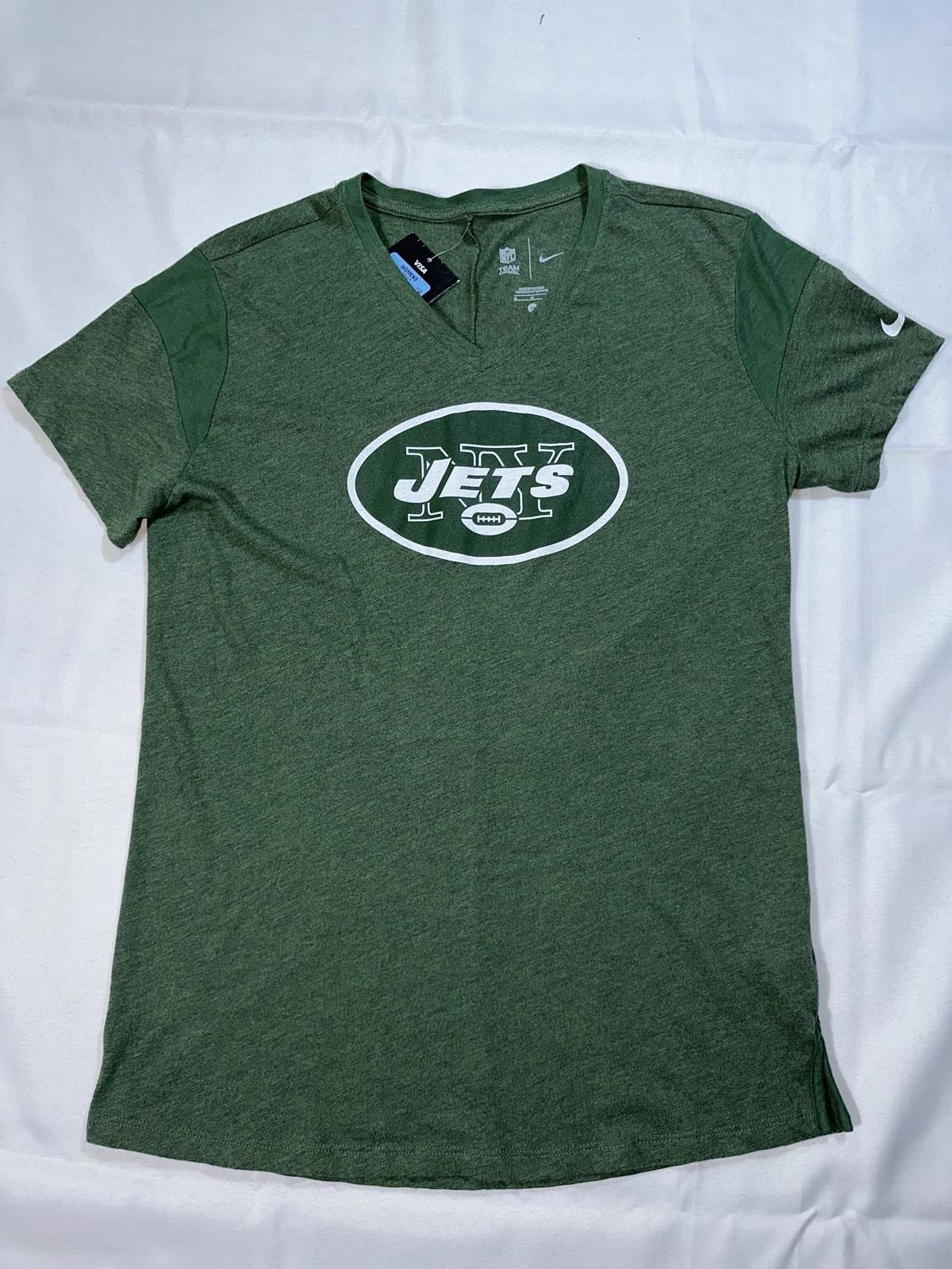 Nike Vintage Nike Women’s NFL New York Jets Fan V-Neck Green T-Shirt Size M / US 6-8 / IT 42-44 - 1 Thumbnail