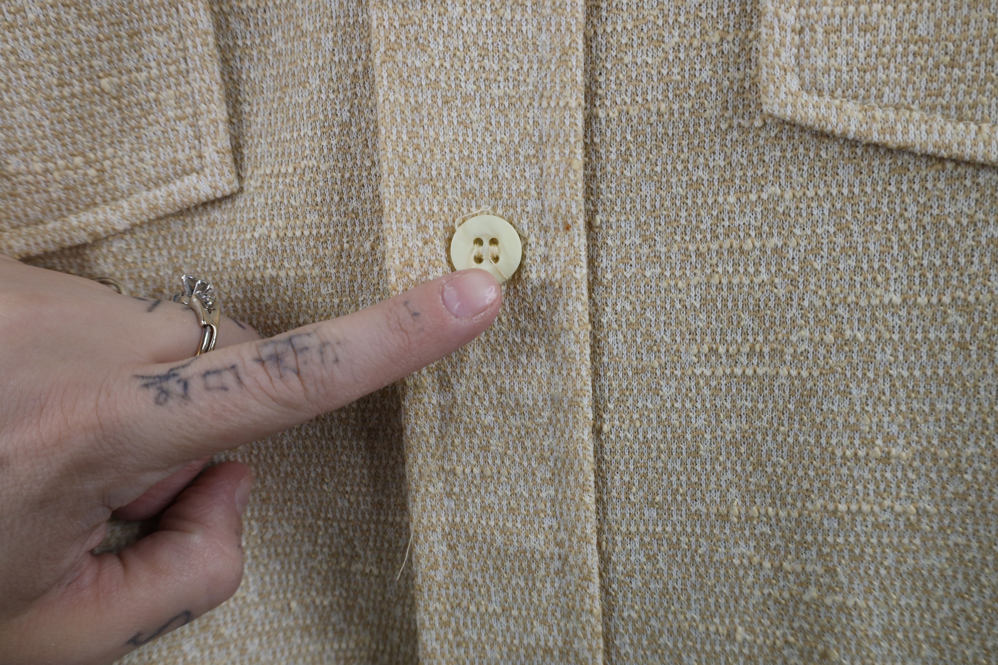 Vintage × Wrangler Vintage 70s Wrangler Knit Collared Western Button Shirt USA Size US L / EU 52-54 / 3 - 6 Thumbnail