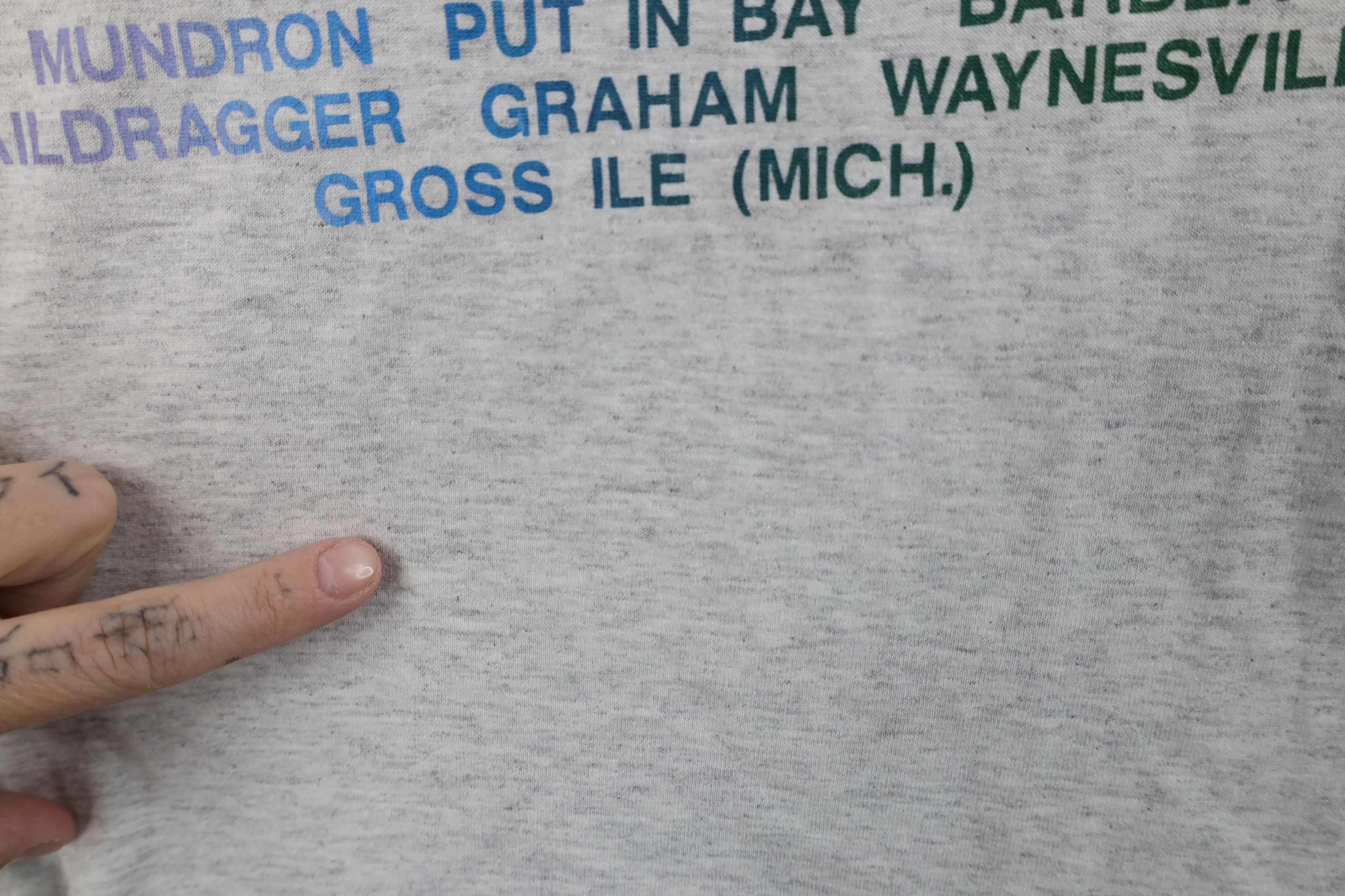 Vintage Vintage 90s 70 Knotters All Ohio Airplane T-Shirt Gray Size US XL / EU 56 / 4 - 6 Thumbnail
